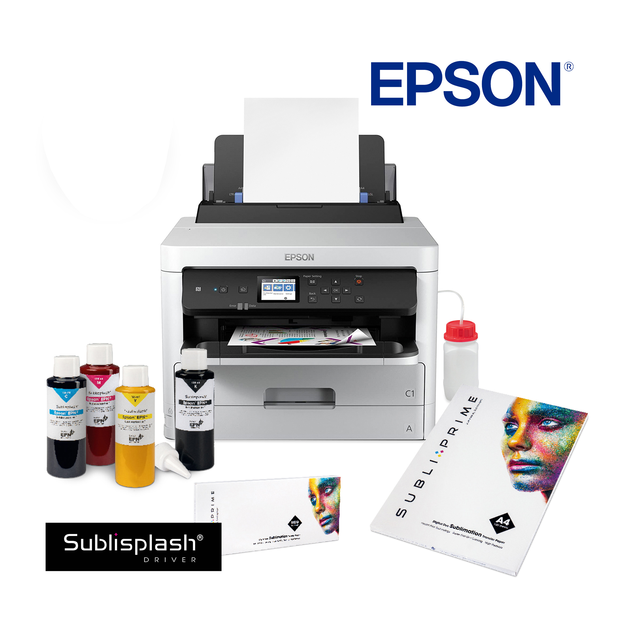 Startpaket Epson Workforce Tintenstrahldrucker, Druckformat A4, bestehend aus: