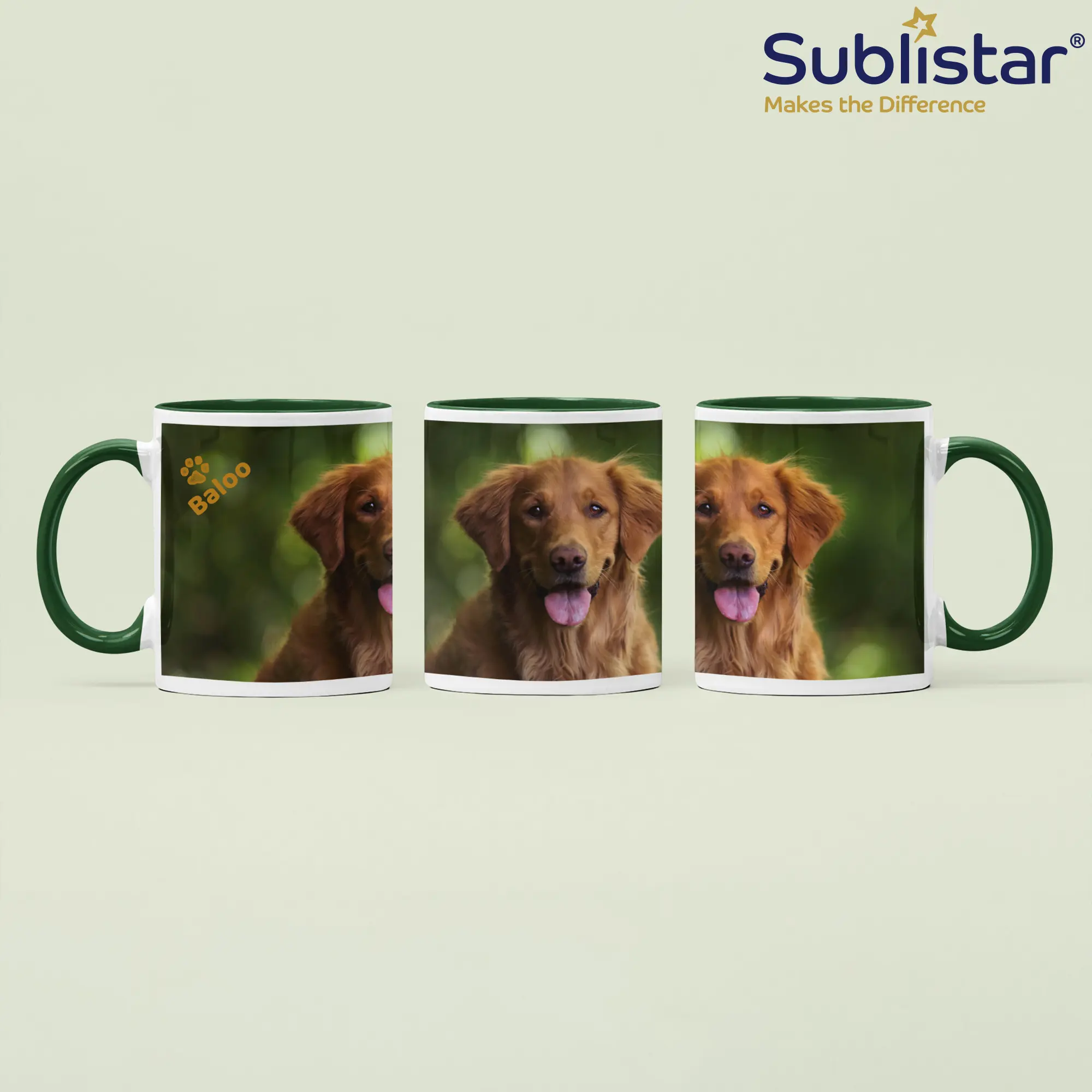 Keramiktasse TWO TONES & HANDLE 11oz, Sublistar®-Coating, div. Farben