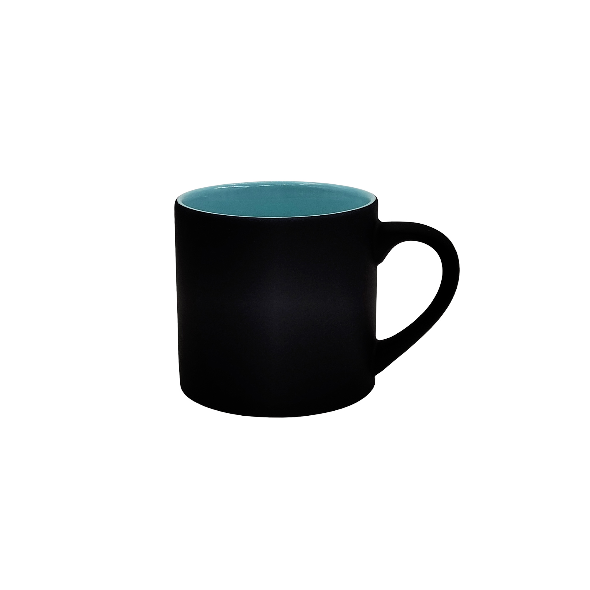 Laser mug BRUNO 6oz, coloured inside, matt black outside, various designs, hand wash recommended, 48 pcs./carton