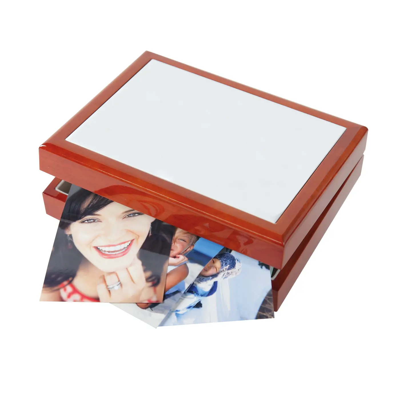 Geschenkkästchen rotbraun, Größe 180 x 230 x 60 mm,  inkl. Keramikfliese 150 x 200 mm