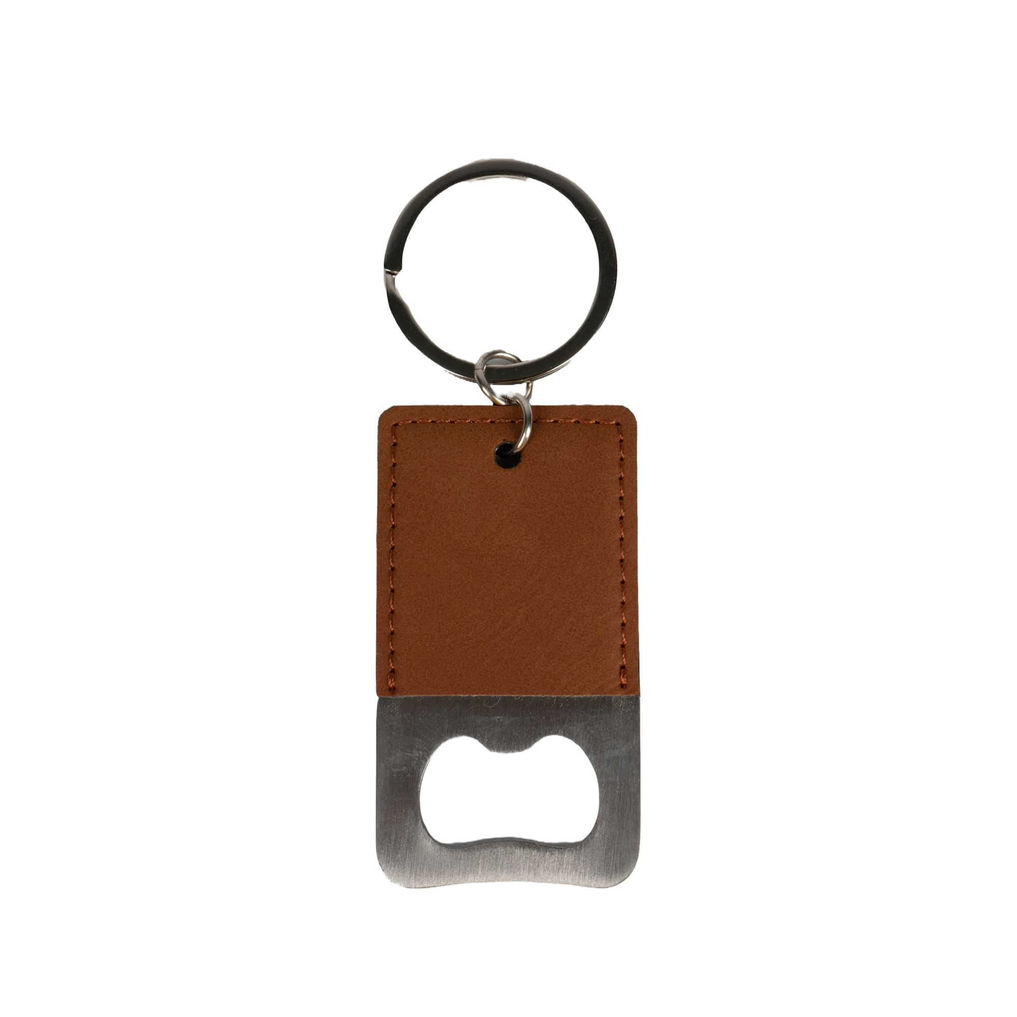 Laser stainless steel bottle opener keyring with imitation leather coating various colours Laser stainless steel bottle opener keyring with imitation leather coating various colours