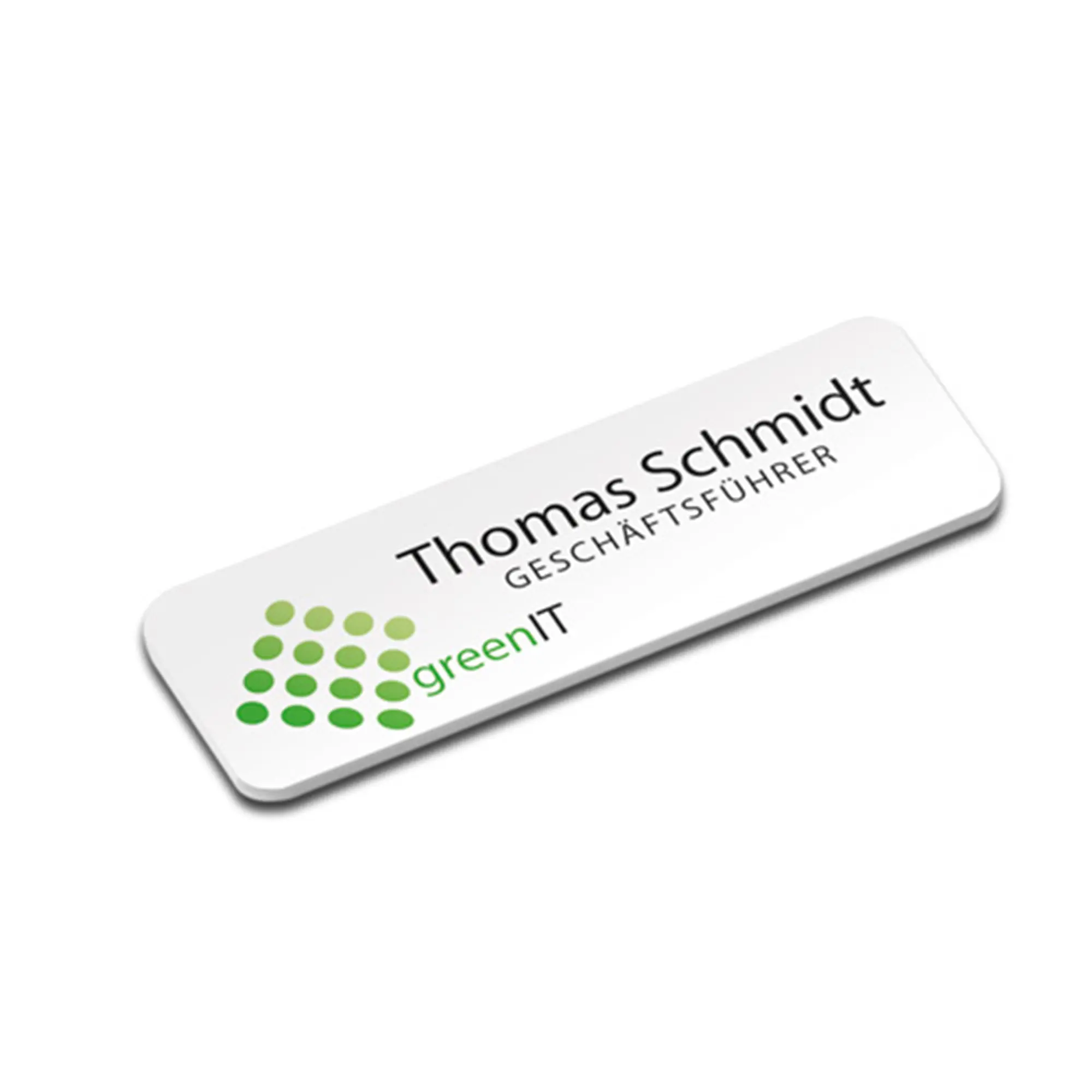 UNISUB Namensschild, Größe 25 x 75 x 2 mm, Einseitig bedruckbar, Weiß-glänzend, 250 St./Karton