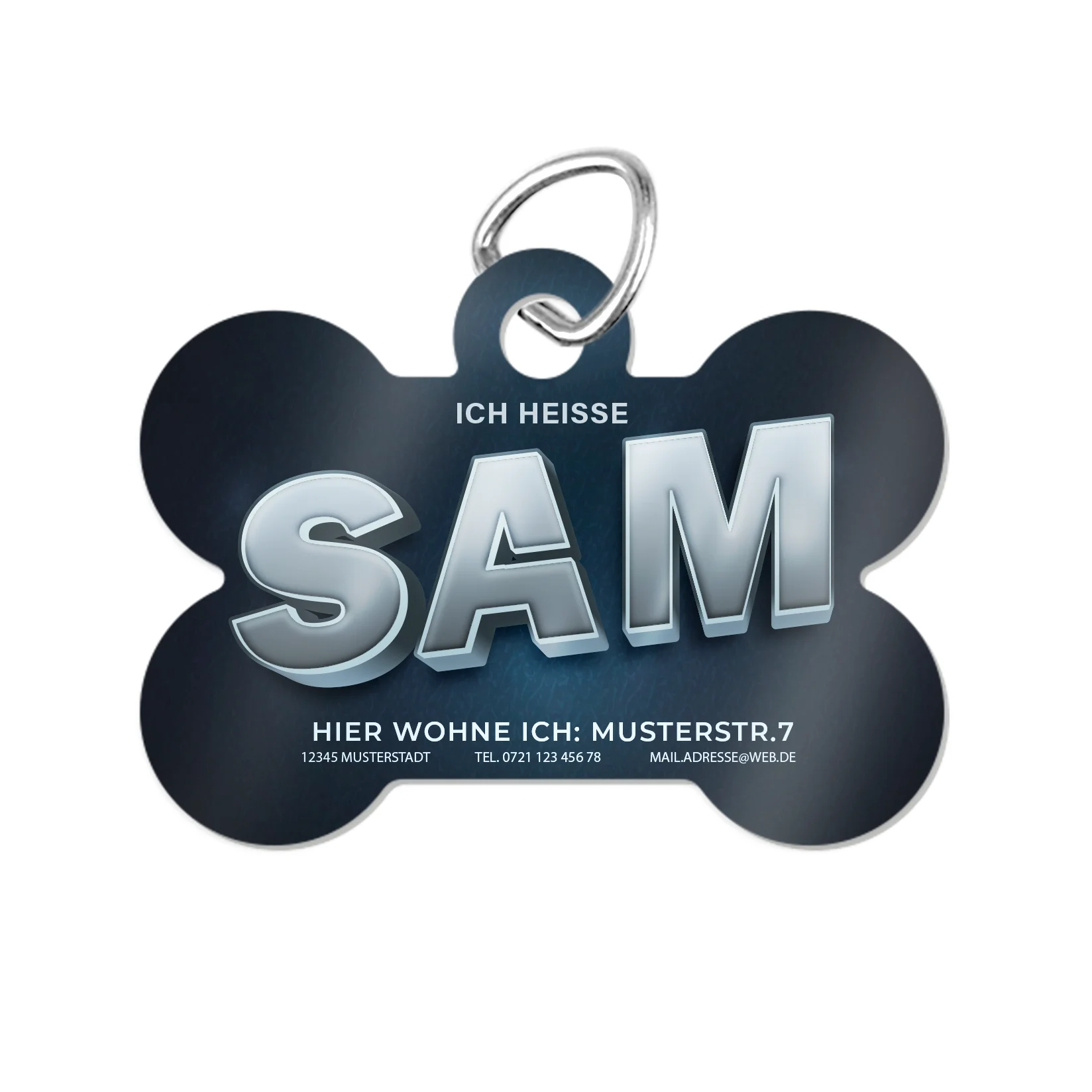 UNISUB Alu-Anhänger weiß-glänzend