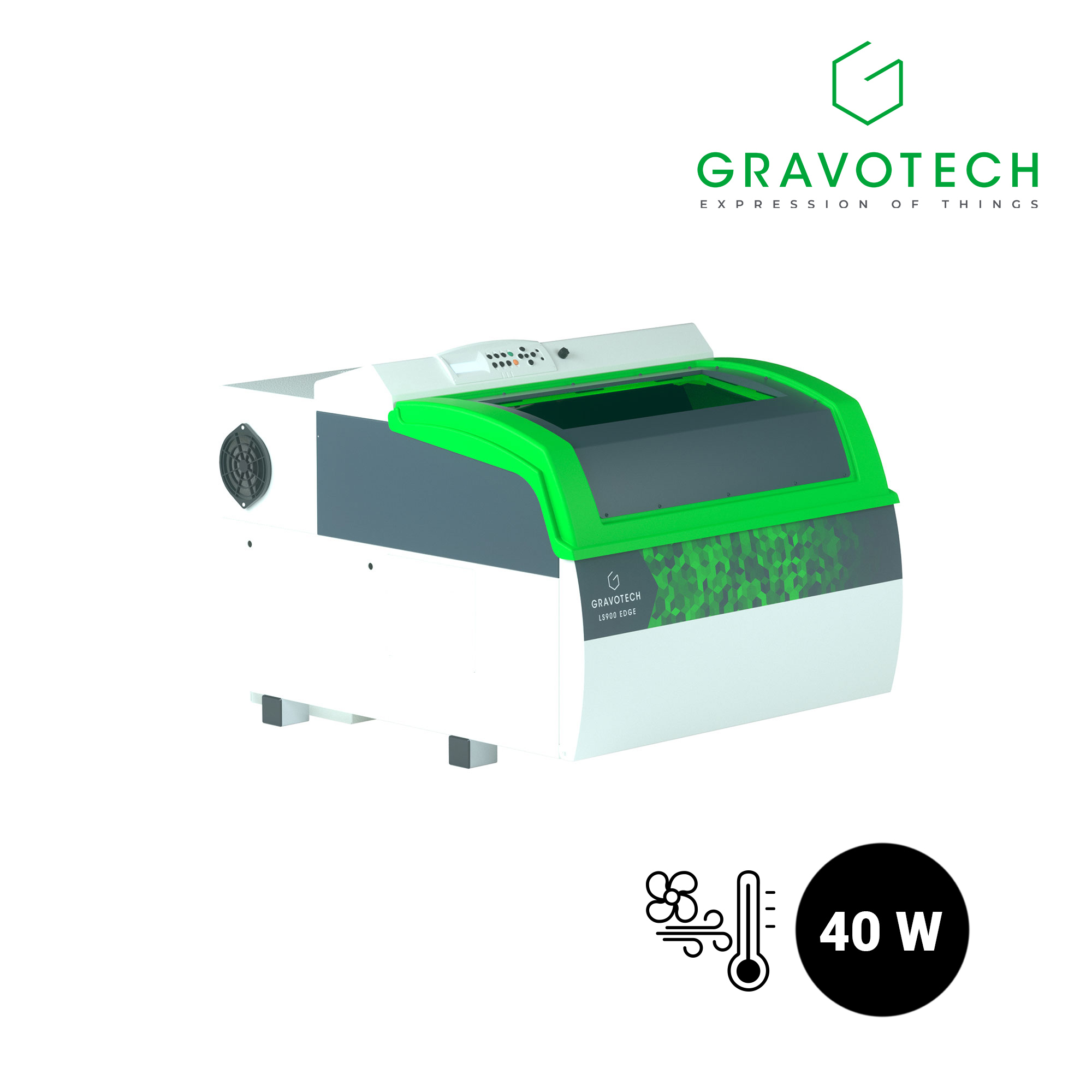 Gravotech LS900 CO2 Lasergravierer, 40 Watt CO2 Laser mit Luftkühlung