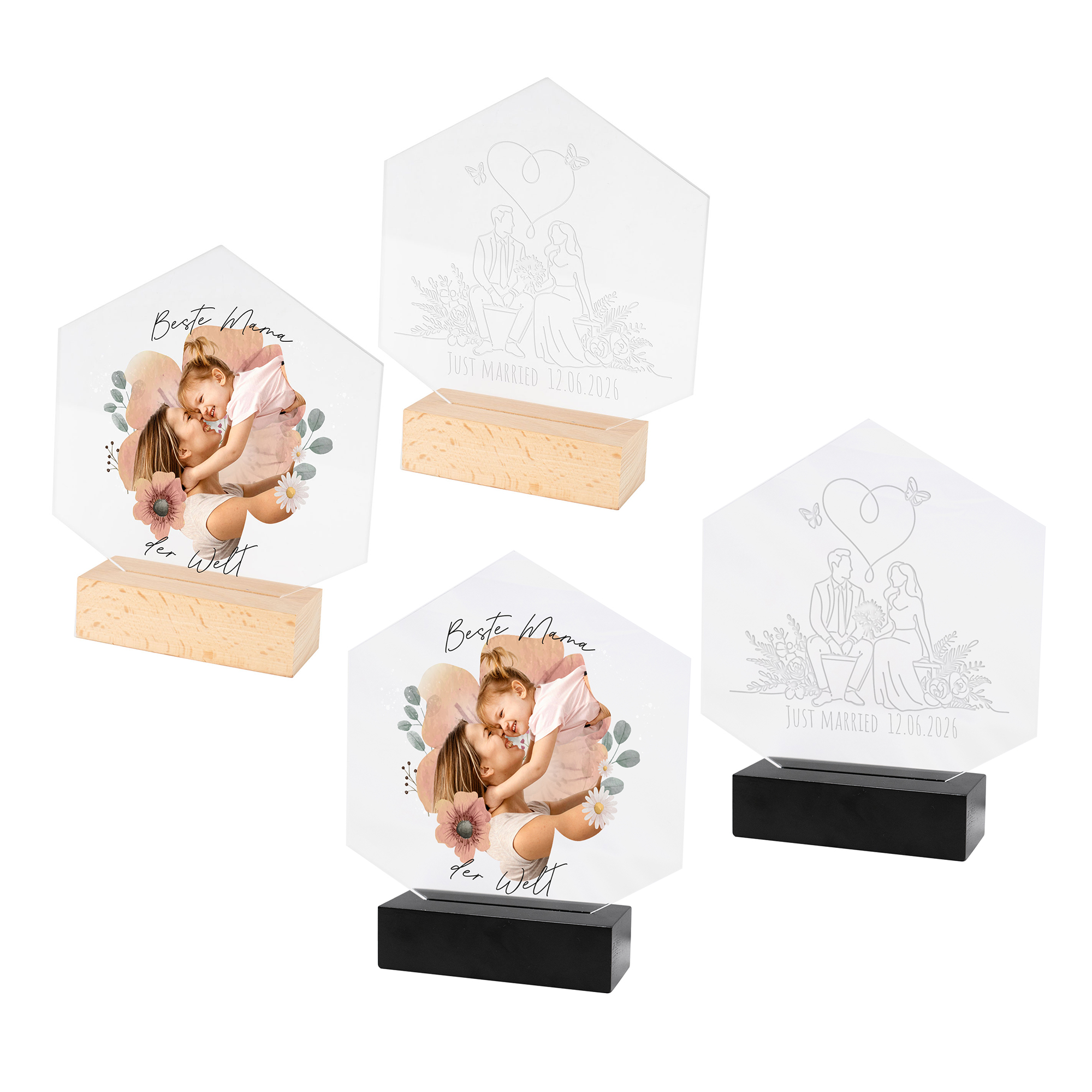 Présentoir en acrylique « Diamant », différents bundles