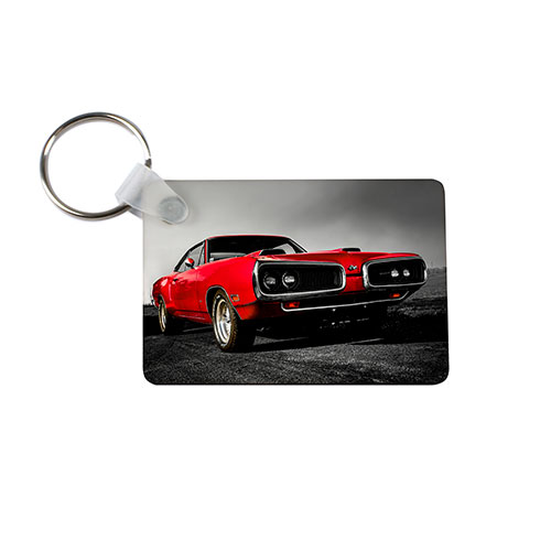 Sublistar® Porte-clés en MDF blanc brillant, imprimable recto-verso, diverses tailles