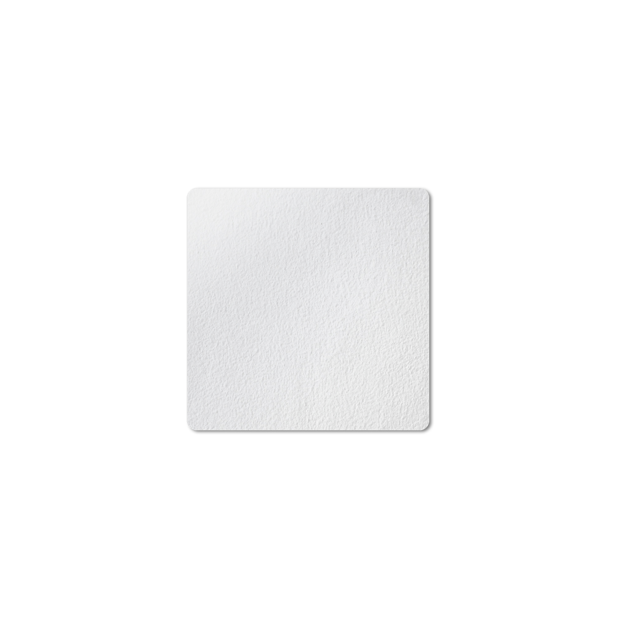 Duraluxe aluminium photo panel textured white, sample unprinted, 10 x 10 cm