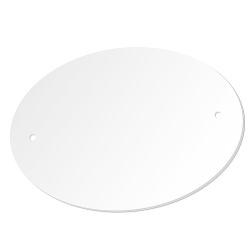 UNISUB Türschild Oval 127 x 88 x 2 mm, Einseitig bedruckbar, Farbe Weiß-glänzend