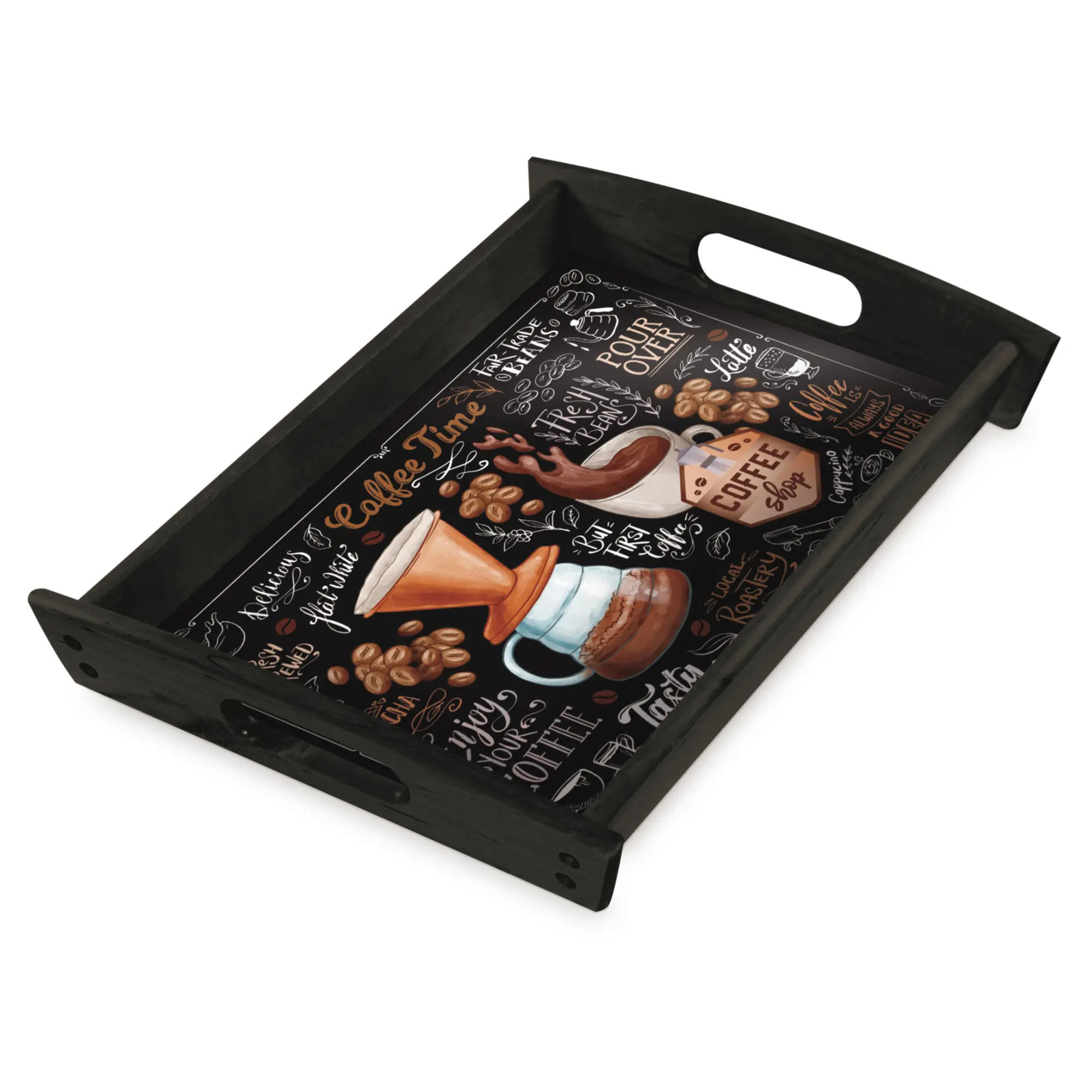 UNISUB Holztablett, Größe 285 x 435 mm, Farbe Schwarz