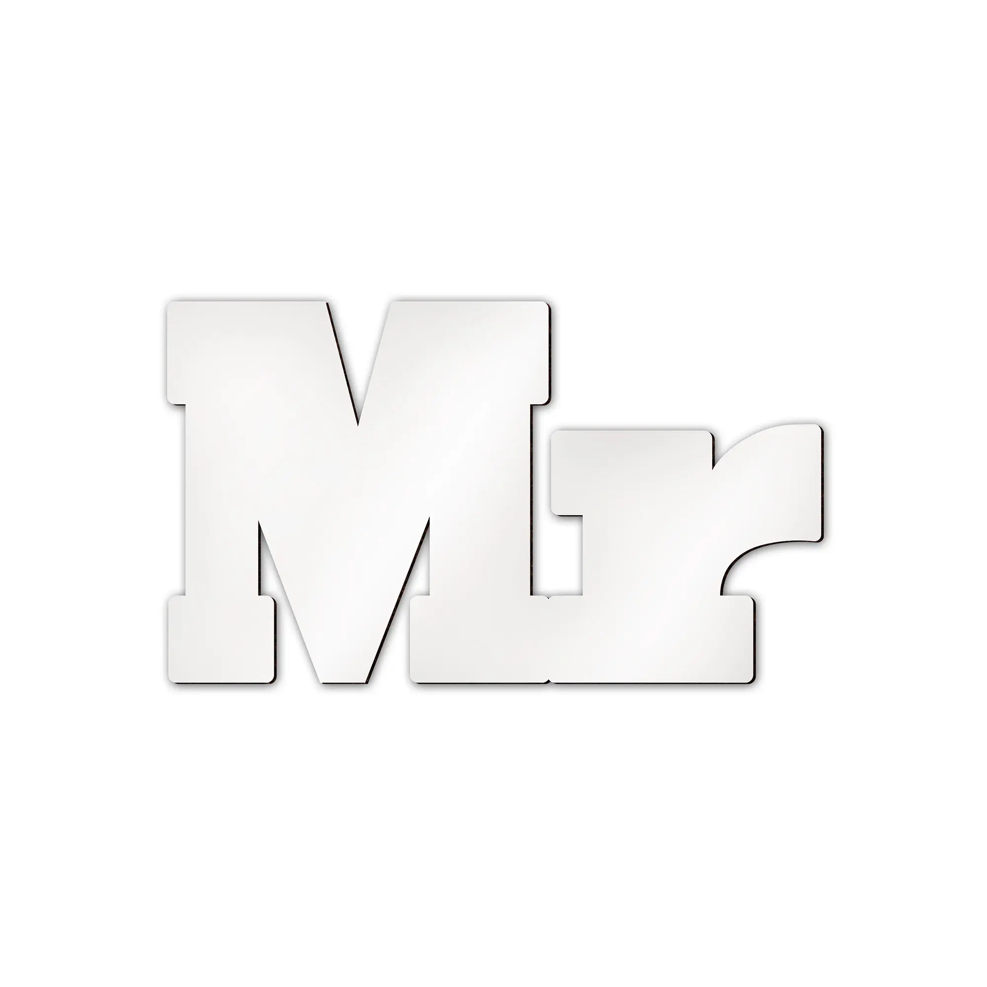 Sublistar® MDF Schriftzug Mr, Höhe 14 cm, 3 mm stark