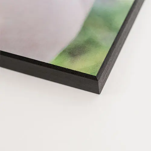 ChromaLuxe Wandtafel weiß-glänzend, 400 x 600 x 16 mm, Rahmenfarbe Schwarz