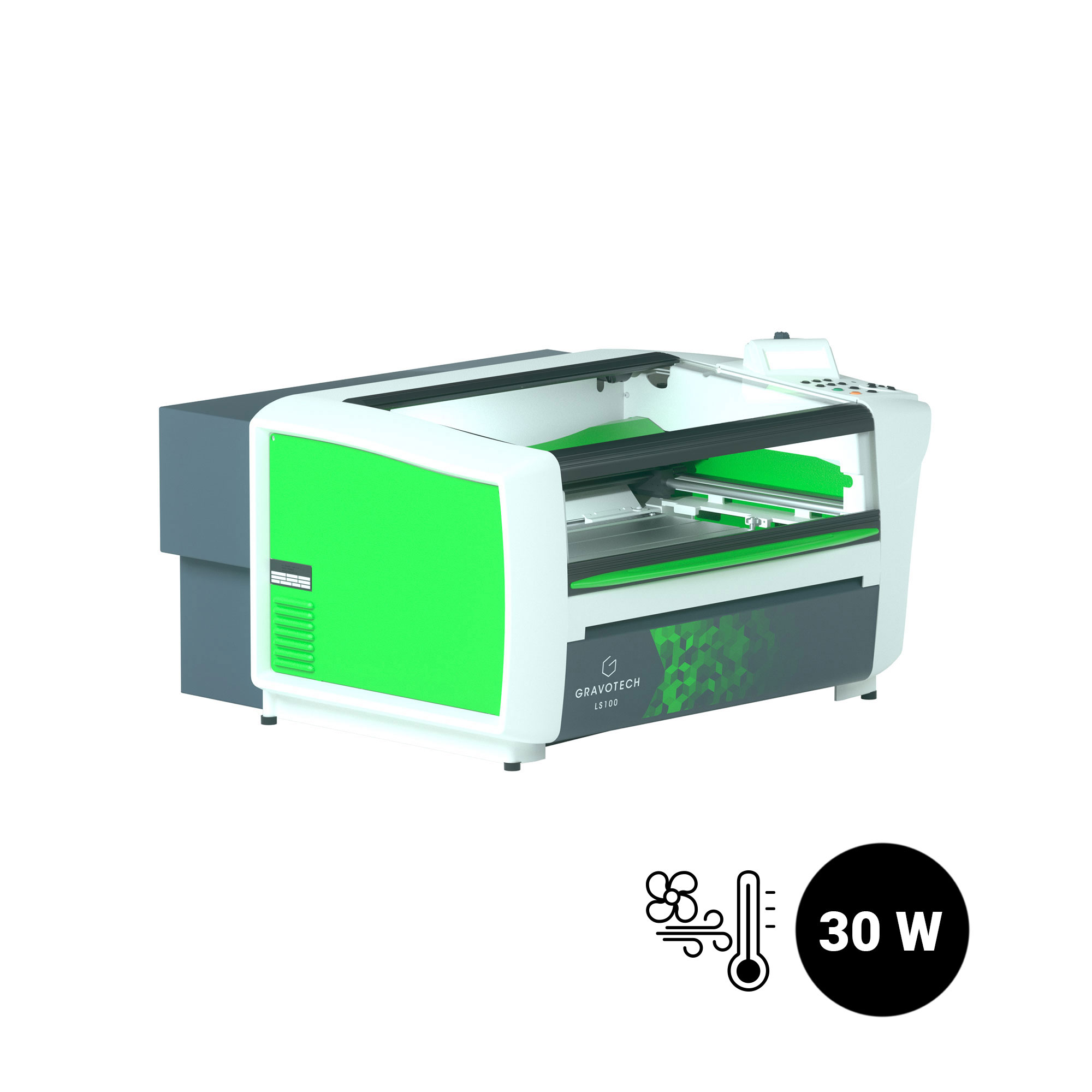 Gravotech LS100 CO2 Graveur Laser, 30 watts Laser CO2 avec refroidissement par air