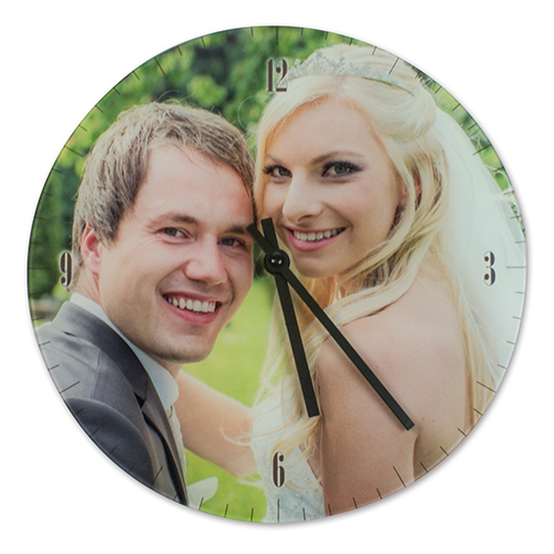 Horloge murale en verre lisse, diverses tailles