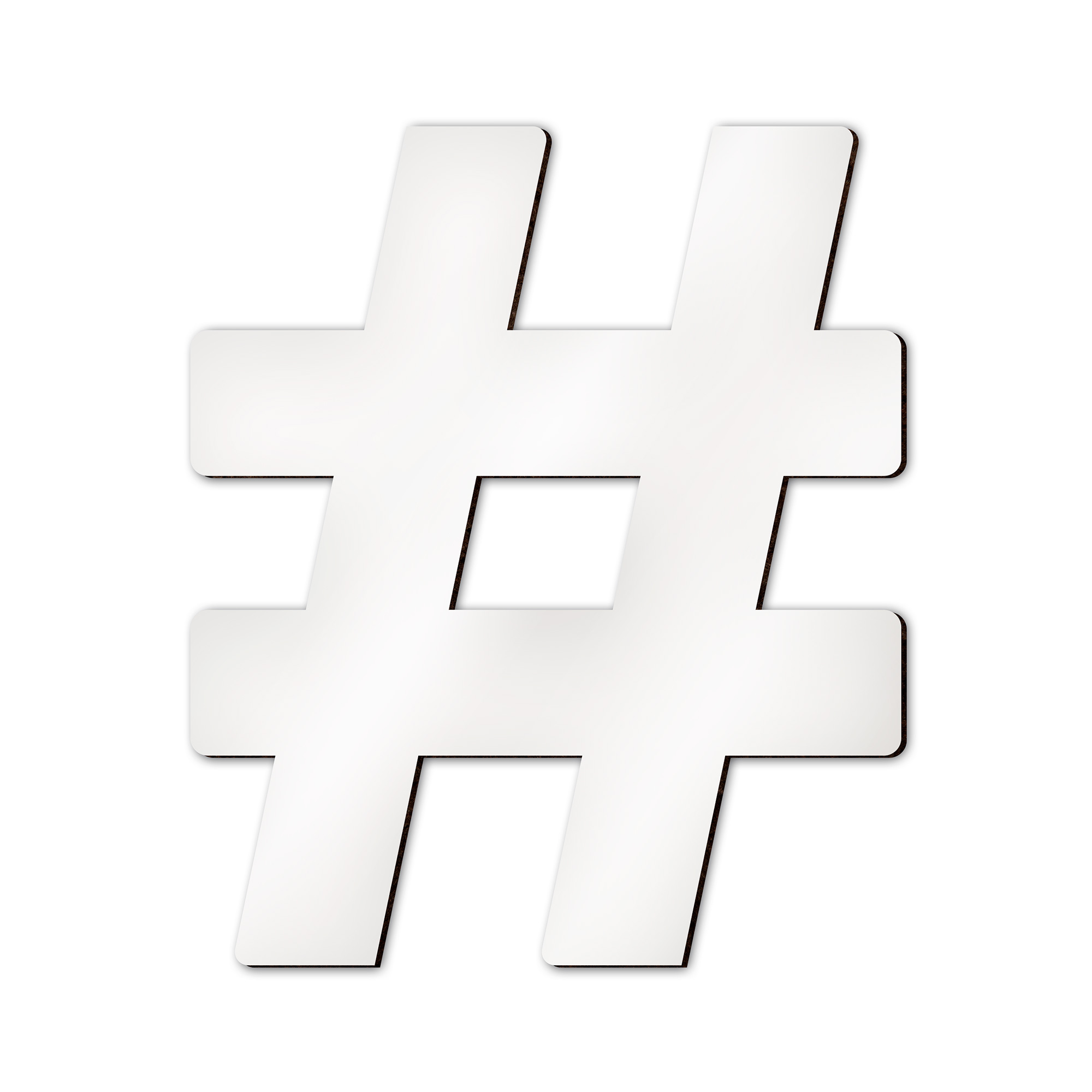 Lettres d’alphabet et caractères spéciaux Sublistar® en MDF, Hauteur 14 cm, 3 mm d'épaisseur, 100 pcs./carton