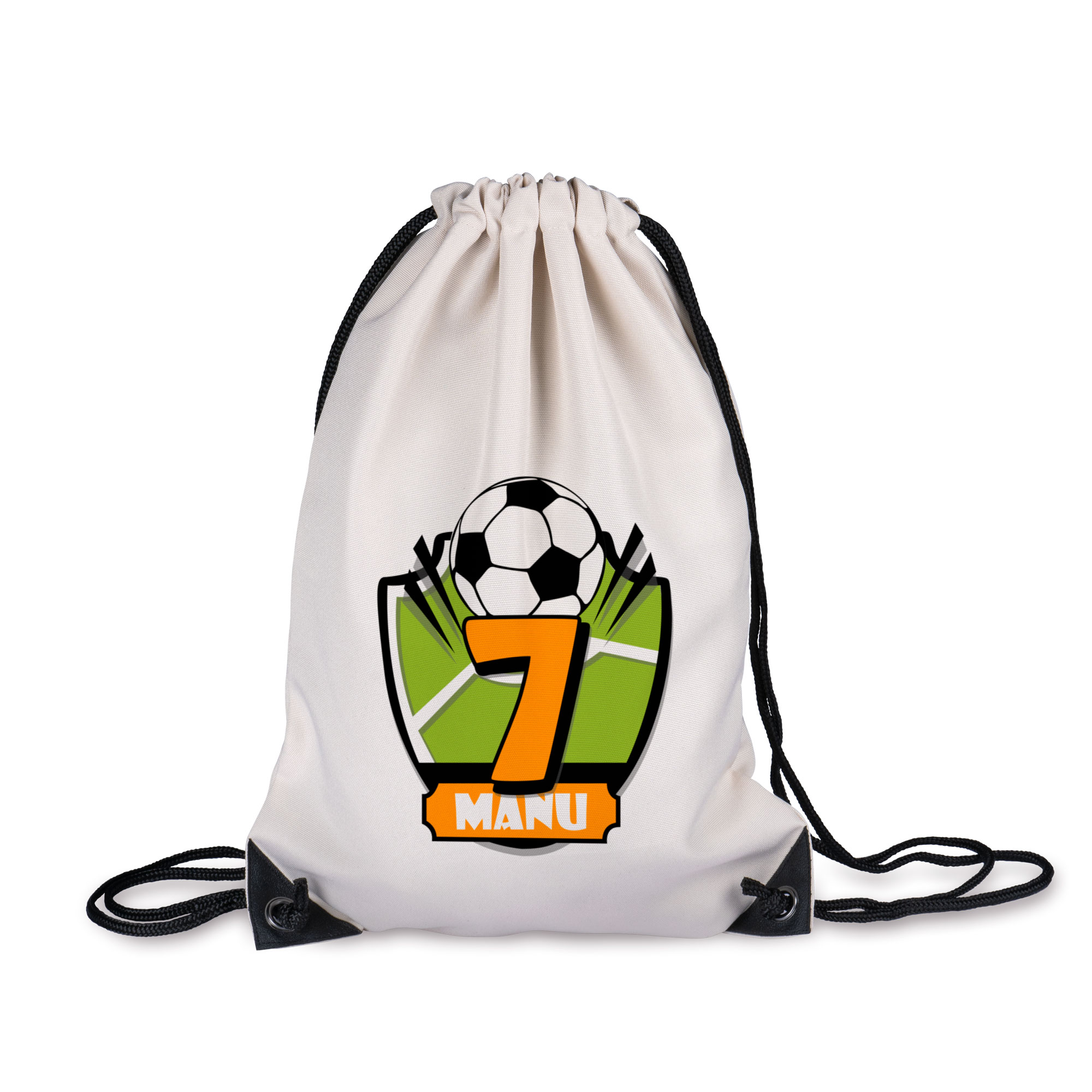 Sublistar® Sportbeutel naturfarben mit Leinenhaptik, mit schwarzem Kordelzugband, Größe (BxH) 330 x 450 mm, 100 St./Karton