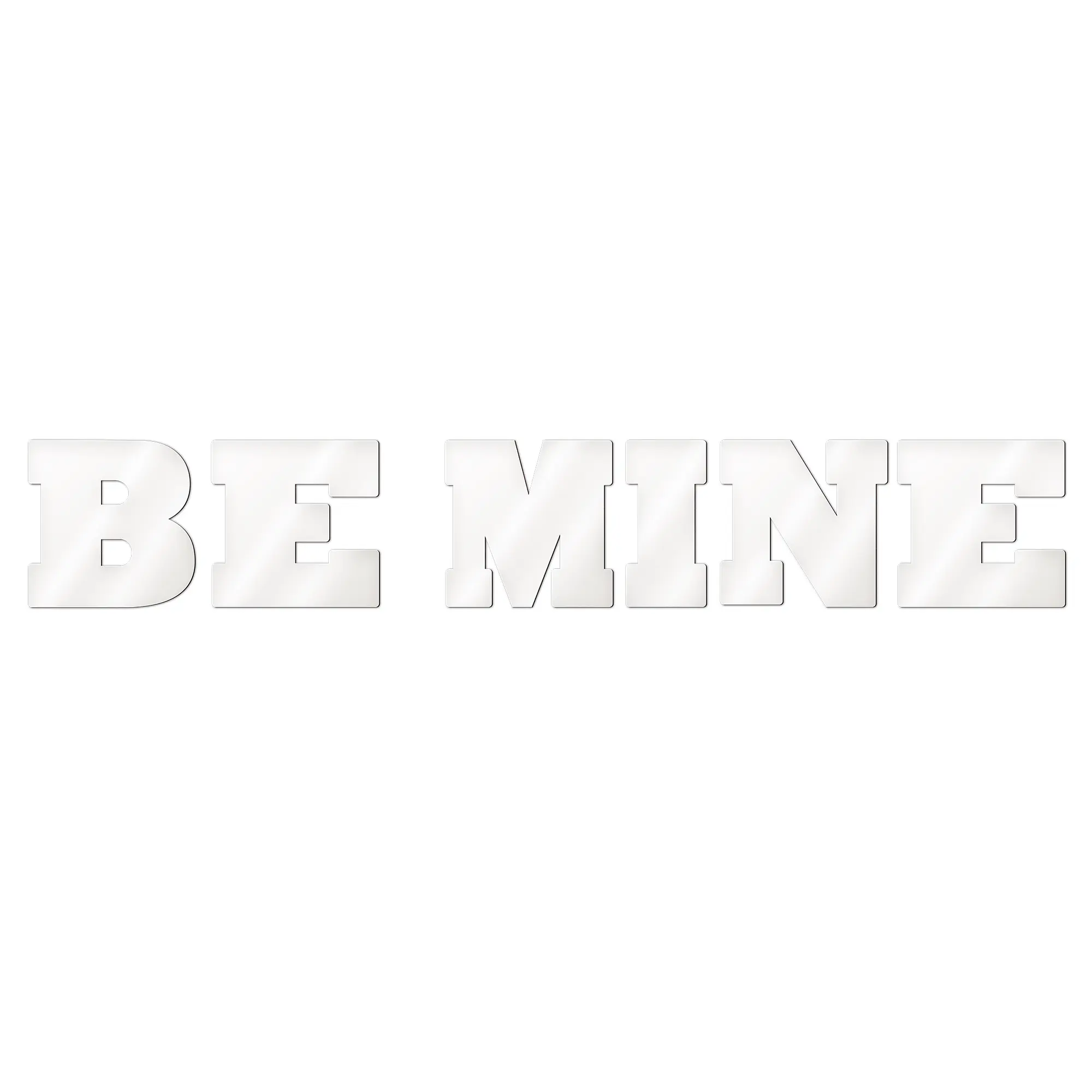 Sublistar® MDF set of single letters BE MINE Height 14 cm, 3 mm thickness