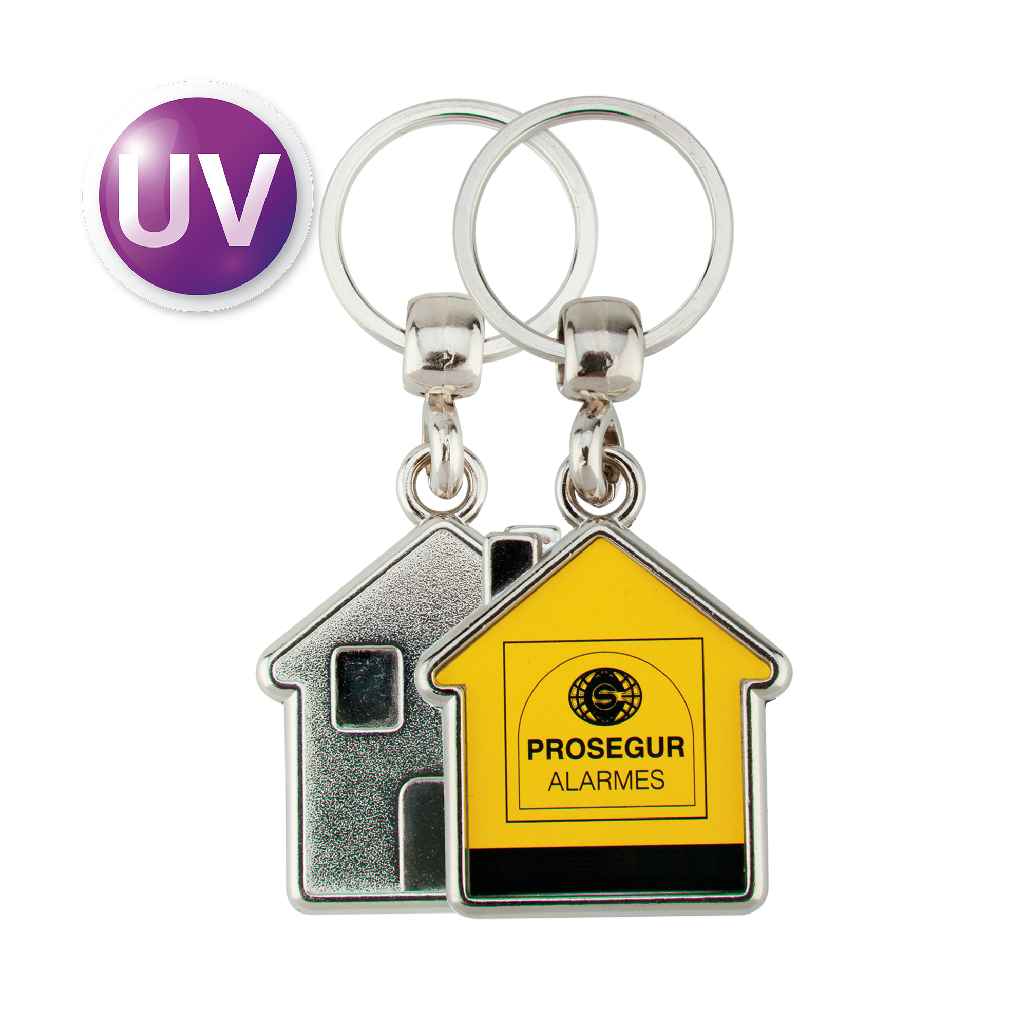Porte-clés UV de Multiplexx, métal, diverses versions