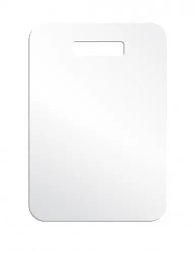 UNISUB Kofferanhänger, Größe 70 x 100 mm, Beidseitig bedruckbar, Farbe Weiß-glänzend