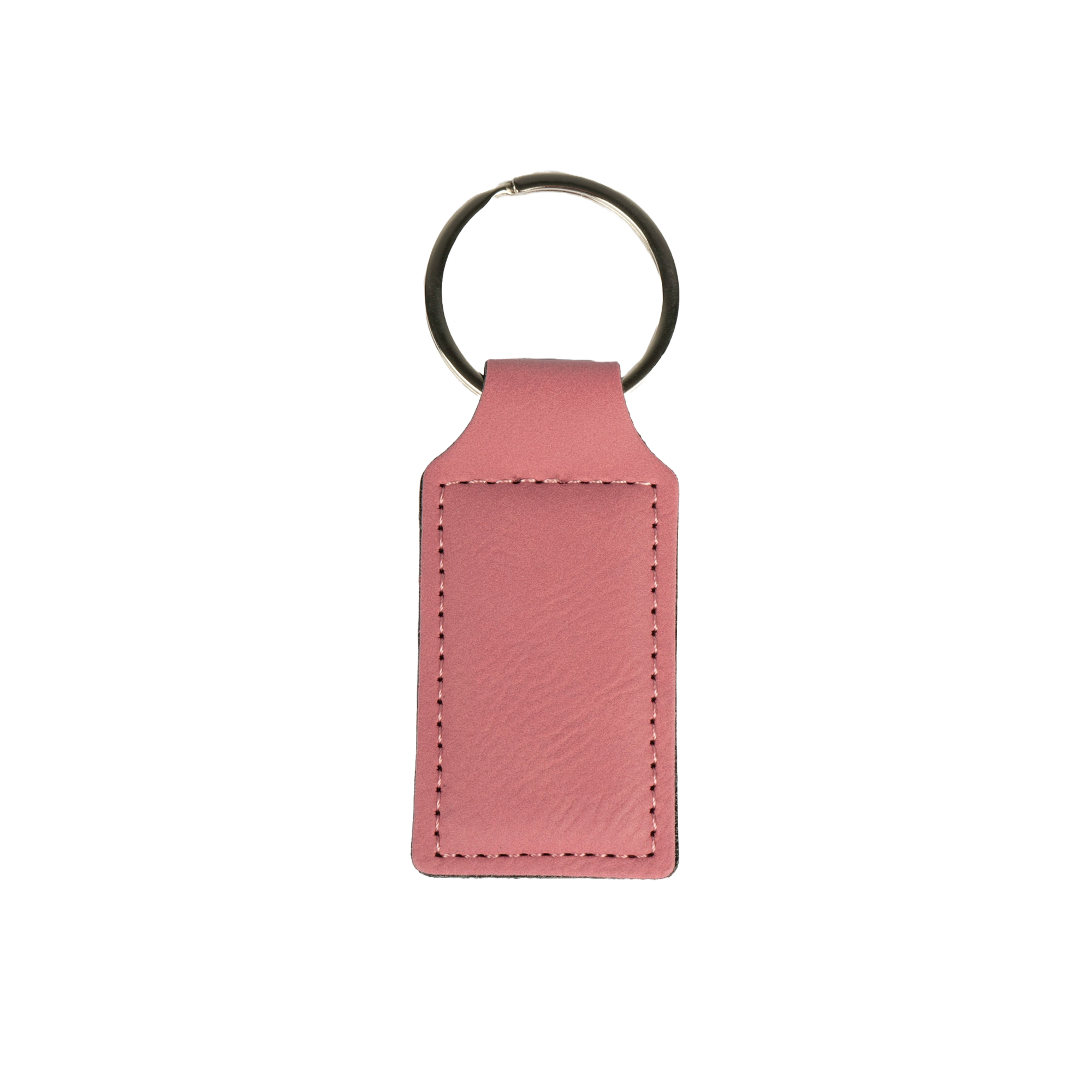 Porte-clés laser rectangulaire en similicuir 35 x 68 mm, div. couleurs