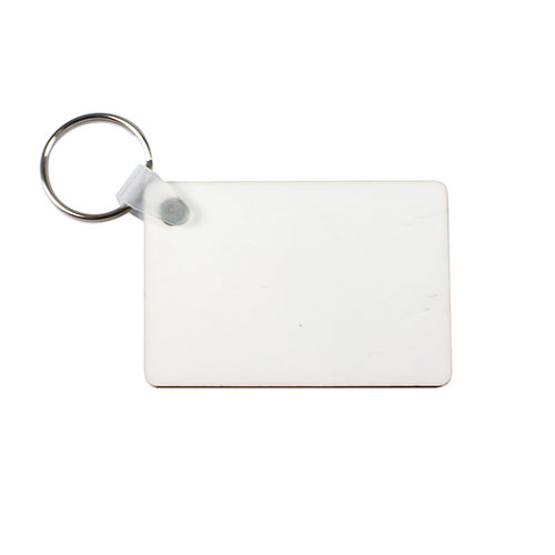 Sublistar® Porte-clés en MDF blanc brillant, imprimable recto-verso, diverses tailles