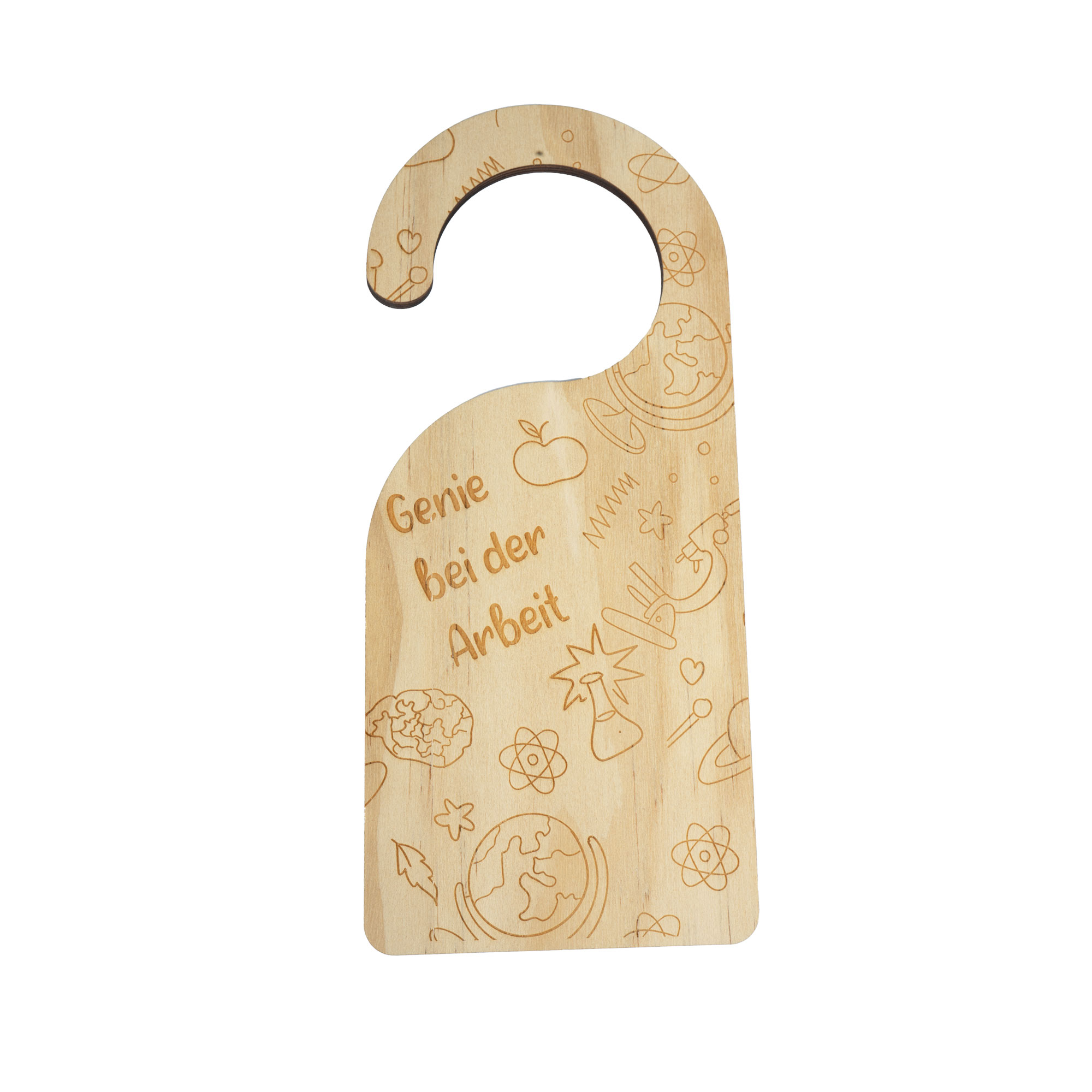 Accroche-porte en contreplaqué 102 x 229 x 5 mm, imprimable sur une face, couleur naturelle avec veines de bois, 100 pcs/carton