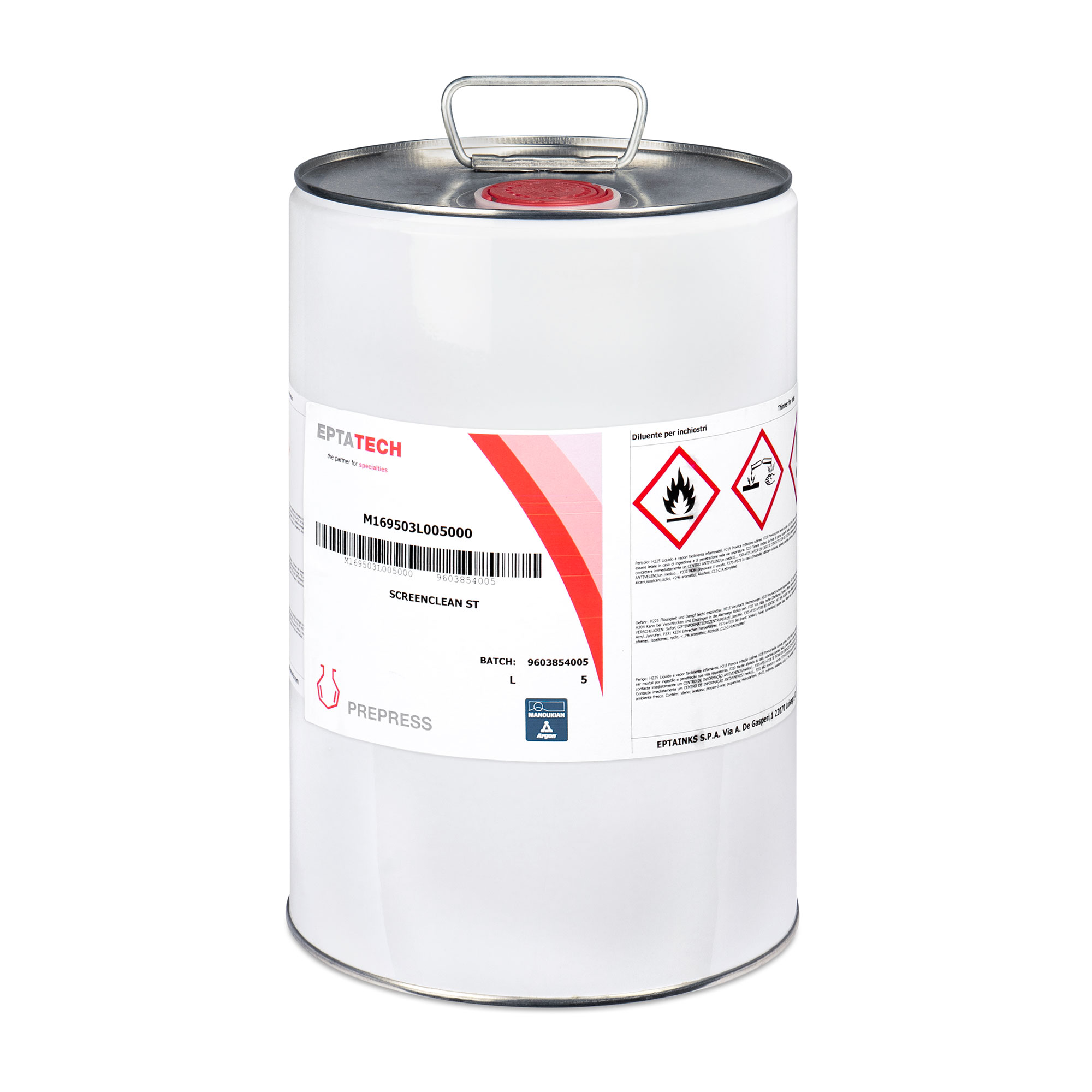 Nettoyant pour l'encre de sérigraphie TEX 1000, diverses versions