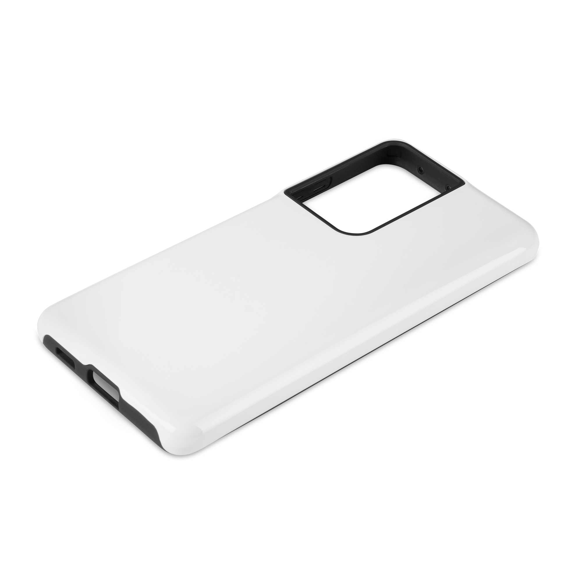 3D Premium Cover pour Galaxy et iPhone, couleur blanc brillant et couleur blanc mat