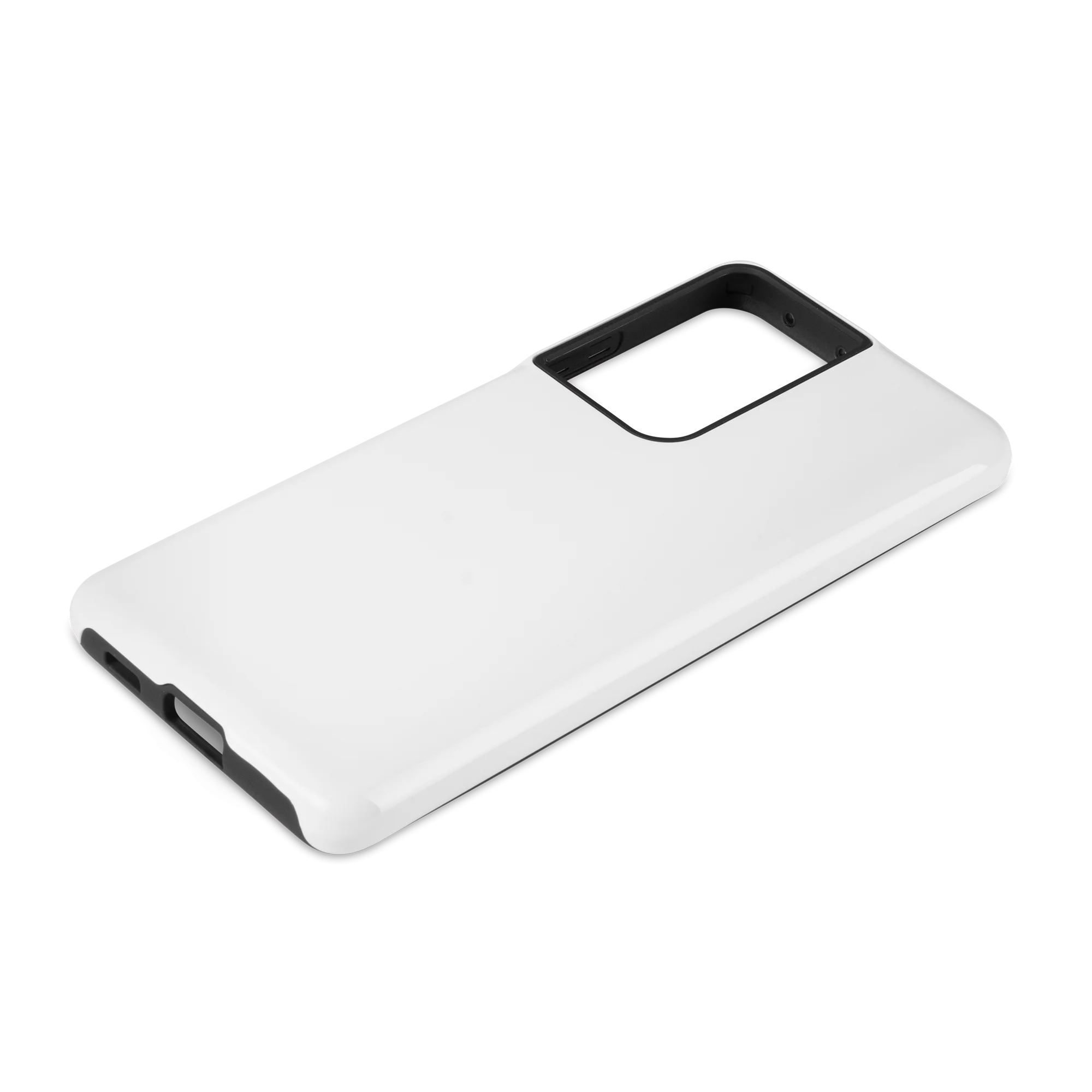 3D Premium Cover für Galaxy und iPhone, Farbe Weiß-glänzend und Farbe Weiß-matt