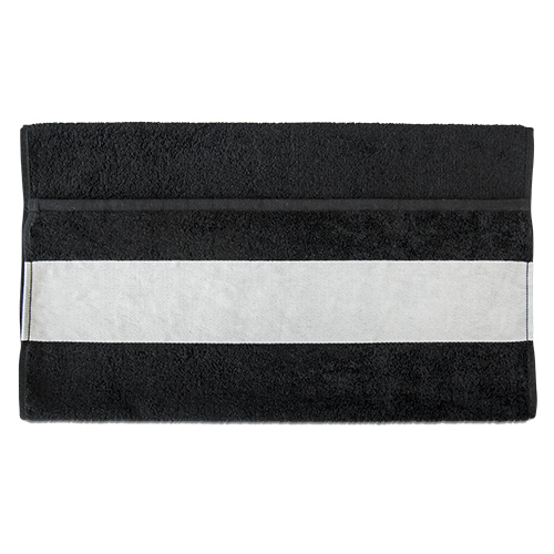 Serviette en coton avec bordure polyester, diverses couleurs et tailles