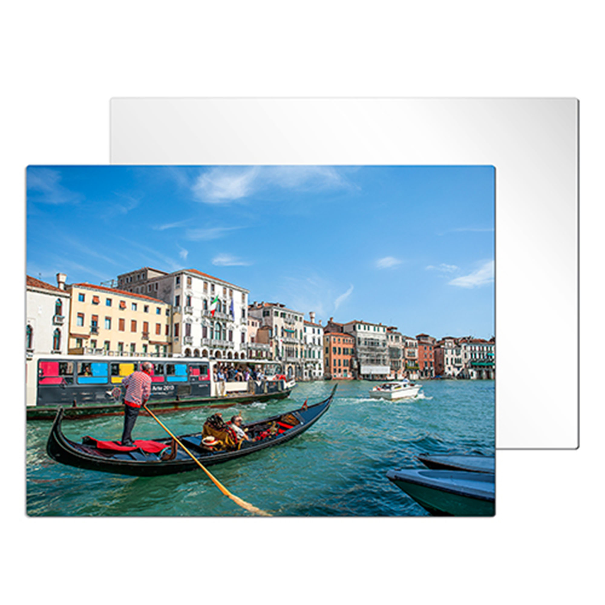 ChromaLuxe tableau photo en aluminium blanc brillant, 300 x 400 x 1,15 mm, coins arrondis, 10 pcs./carton