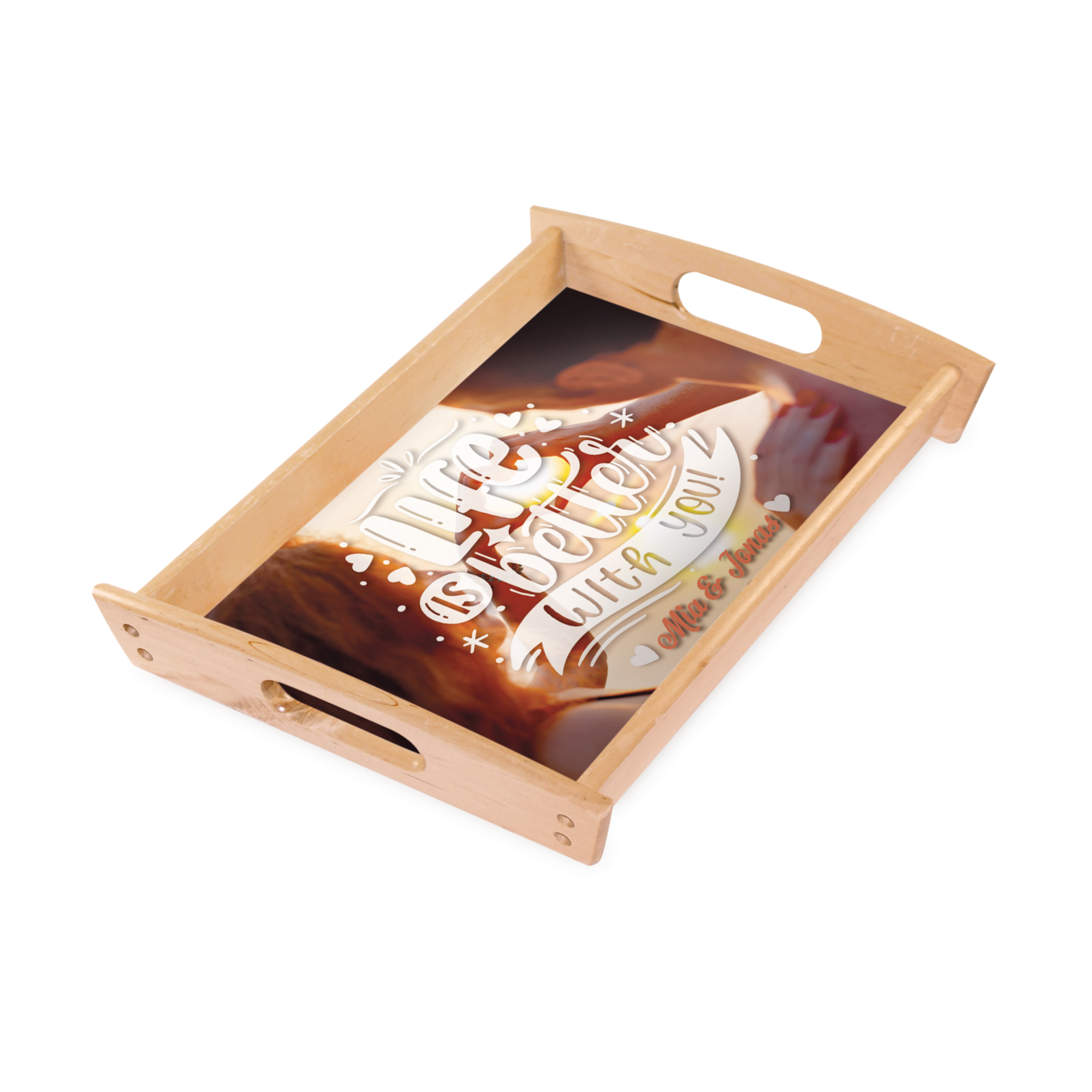 UNISUB Holztablett, Größe 205 x 330 mm, Farbe Natur