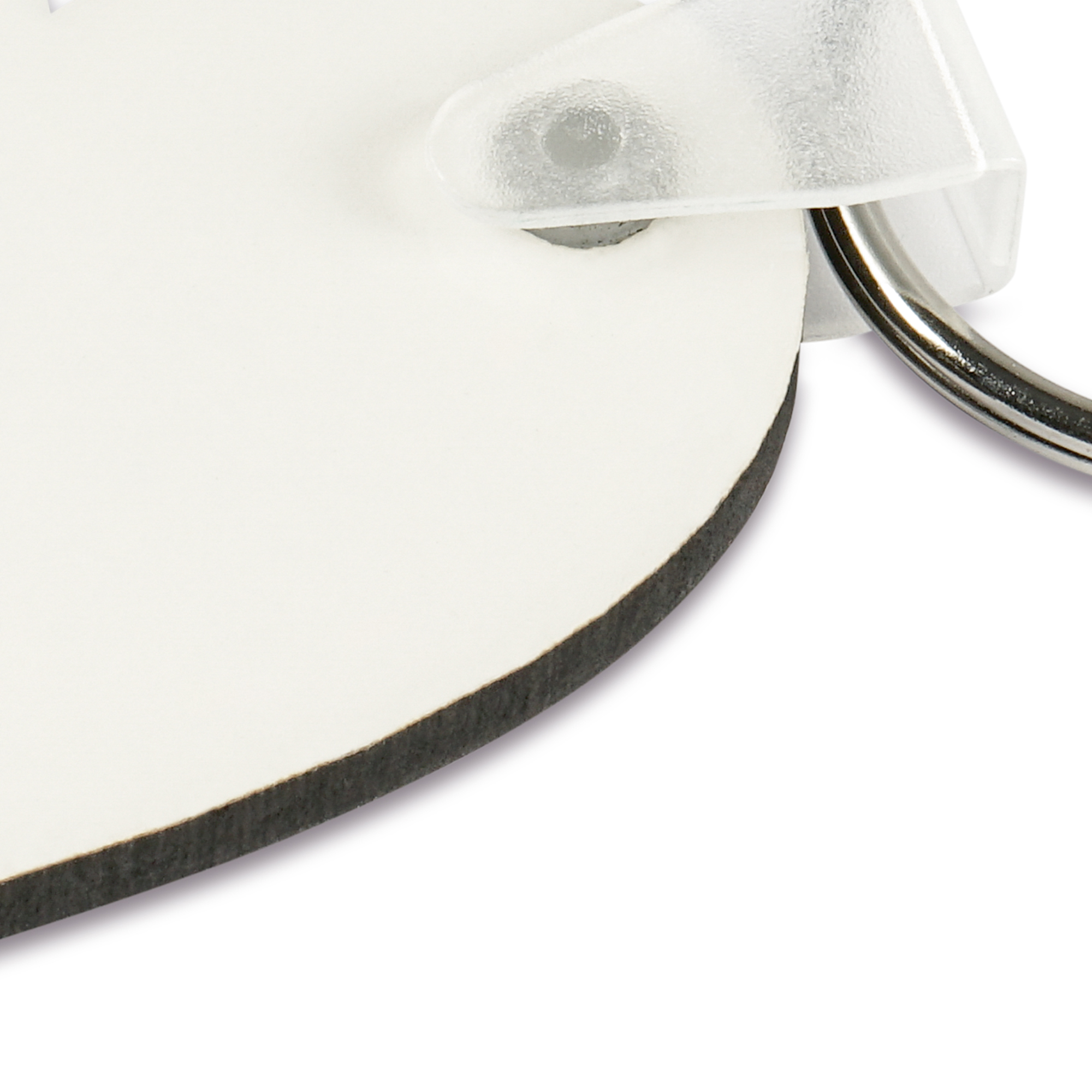 Sublistar® Porte-clés en MDF blanc brillant, imprimable recto-verso, diverses tailles