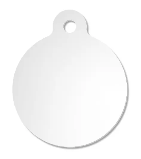 UNISUB Alu-Anhänger weiß-glänzend, Rund Ø 32 mm,  einseitig bedruckbar