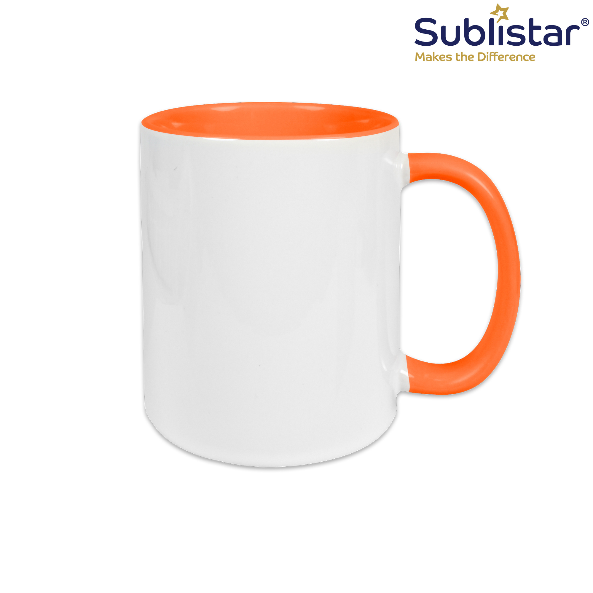 Ceramic mug TWO TONES & HANDLE 11oz, Sublistar®-Coating, various colours