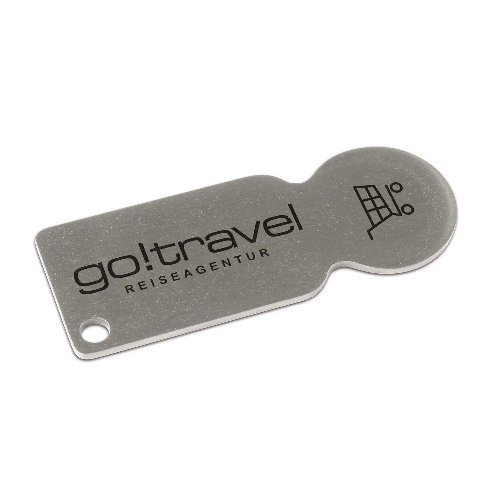 Einkaufswagenlöser aus Metall, verschiedene Farben