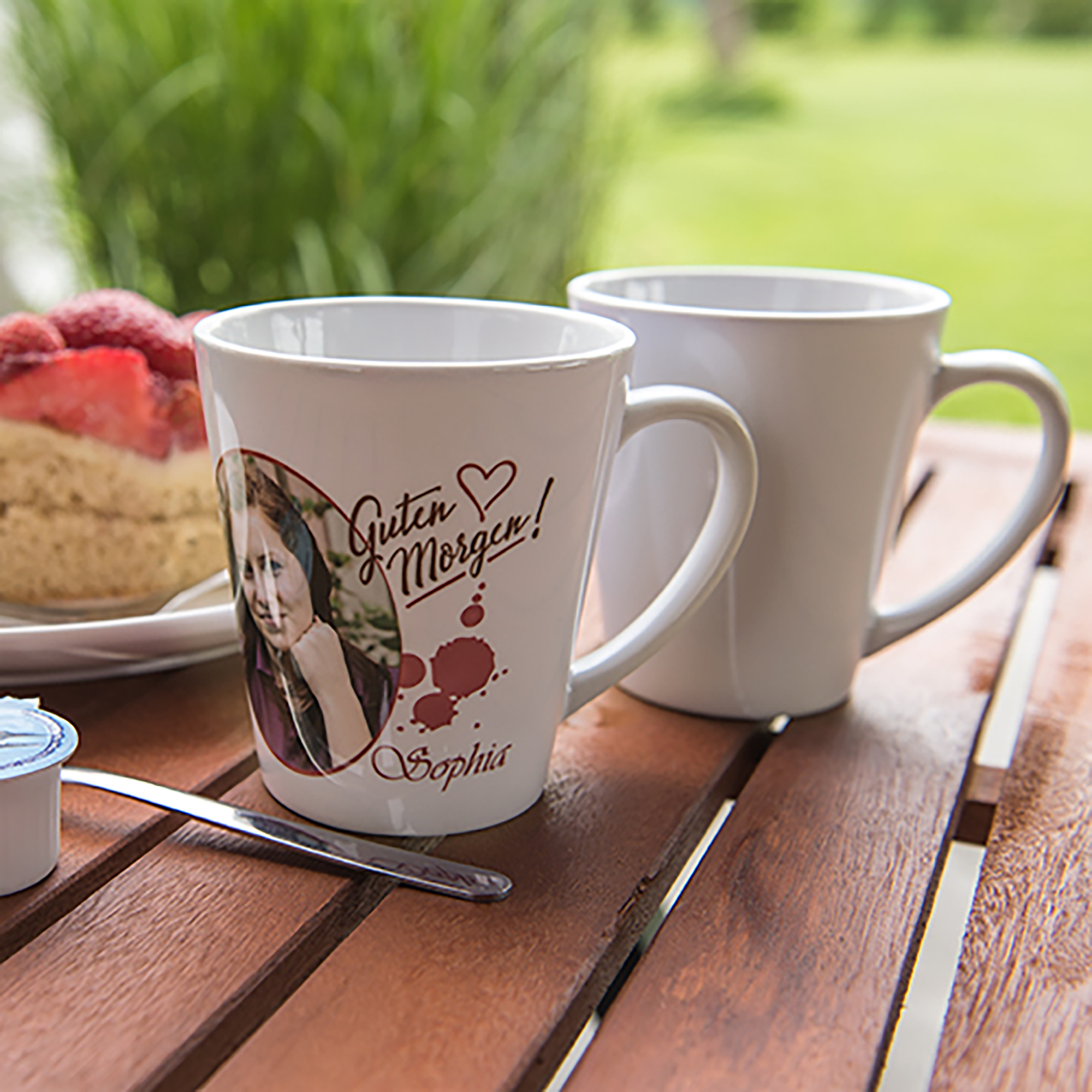 Konische Keramiktasse LATTE 7oz, spülmaschinengeeignet, 12 St./Lage, 36 St./Karton