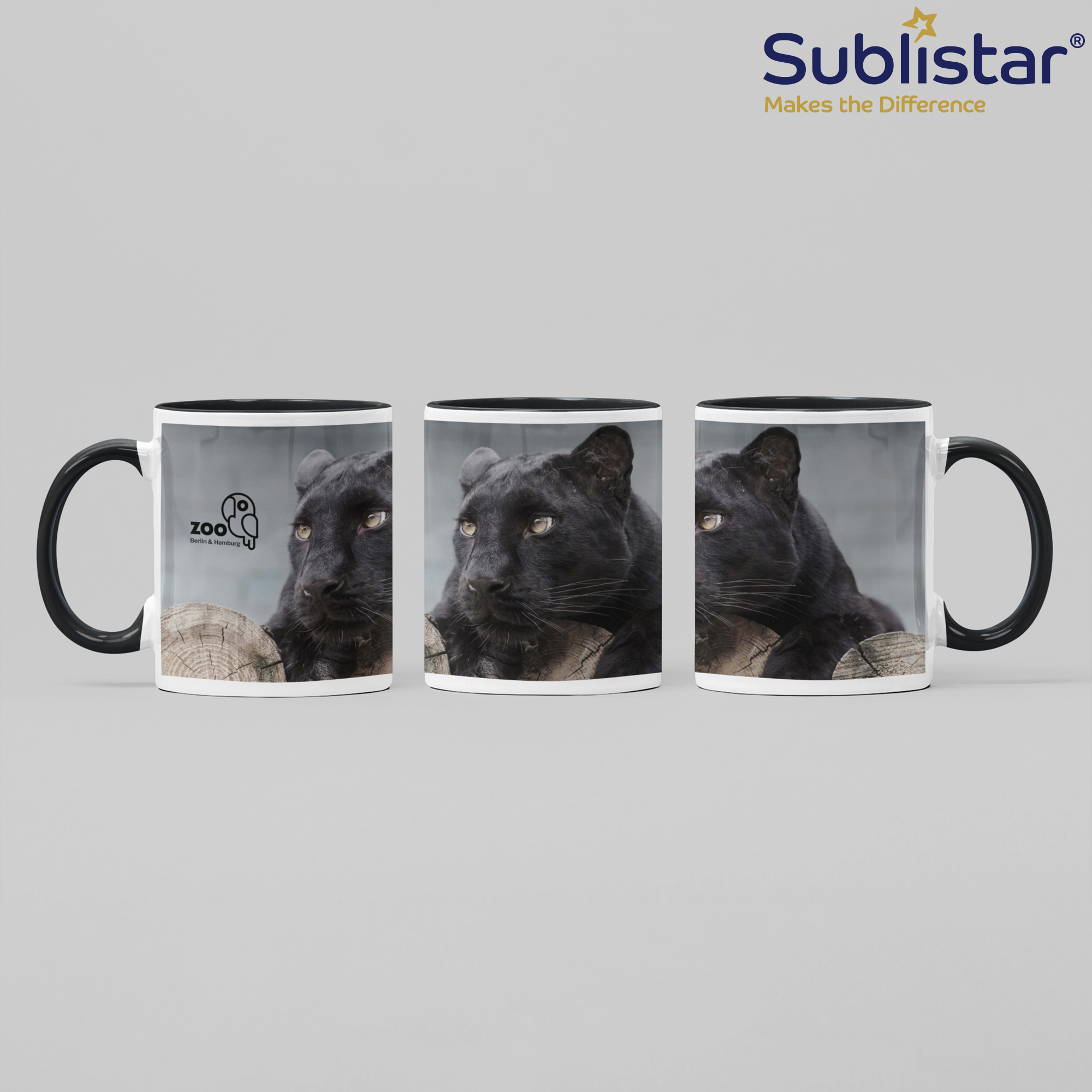 Ceramic mug TWO TONES & HANDLE 11oz, Sublistar®-Coating, various colours