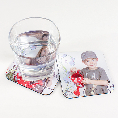 Sublistar® Dessous de verre brillant, taille 95 x 95 x 3 mm, 10 pcs./pack, 500 pcs./carton