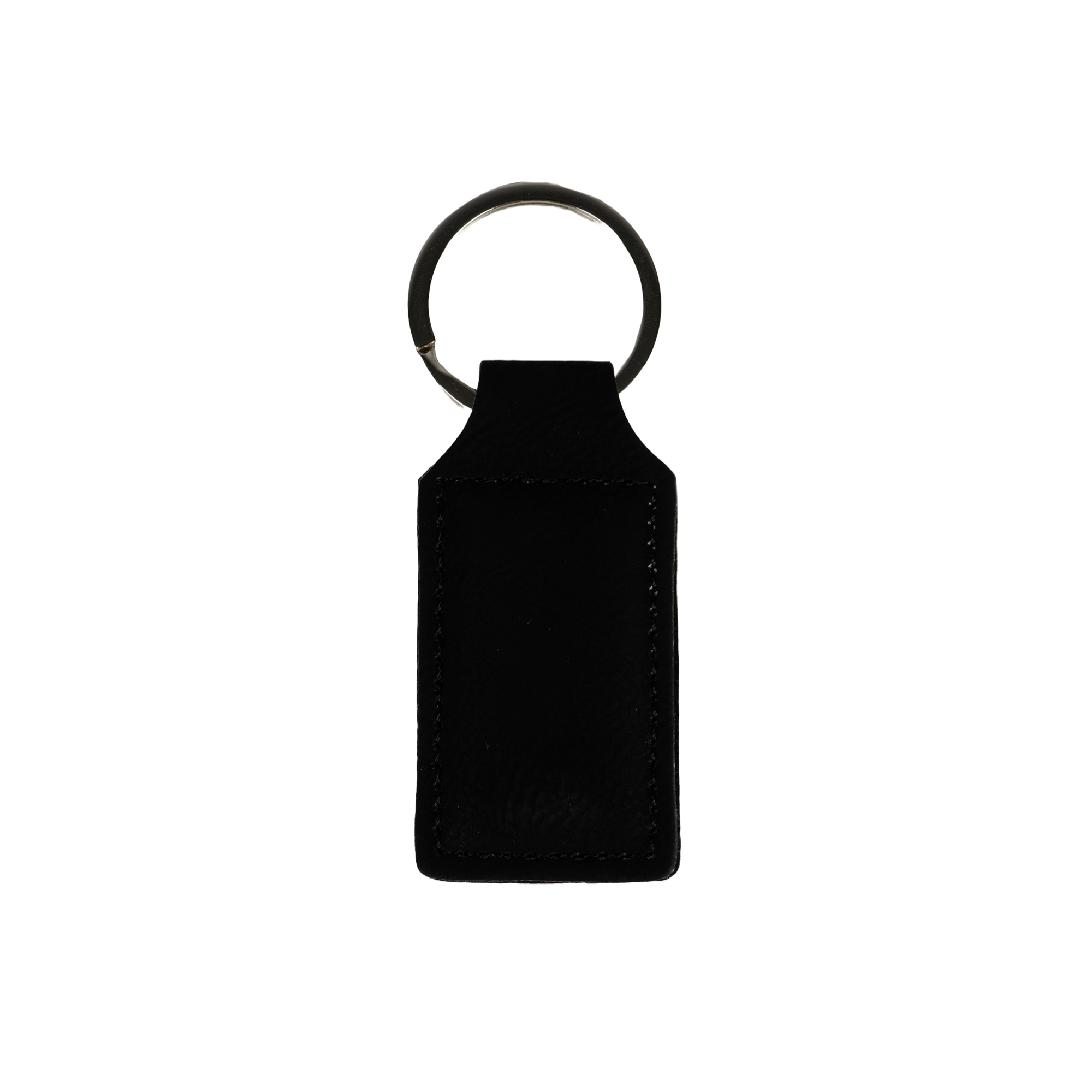 Porte-clés laser rectangulaire en similicuir 35 x 68 mm, div. couleurs