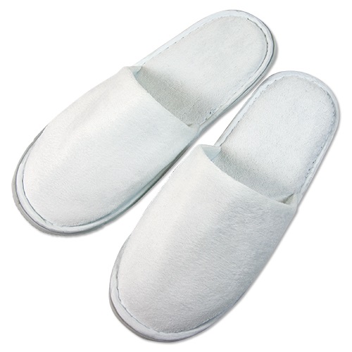 Chausson en tissu éponge blanc, différentes versions