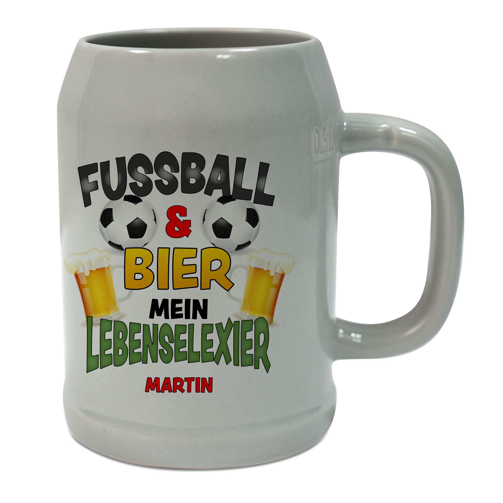Bierkrug Upper Class RADLER 500 ml, Farbe Dunkelgrau ohne Deckel