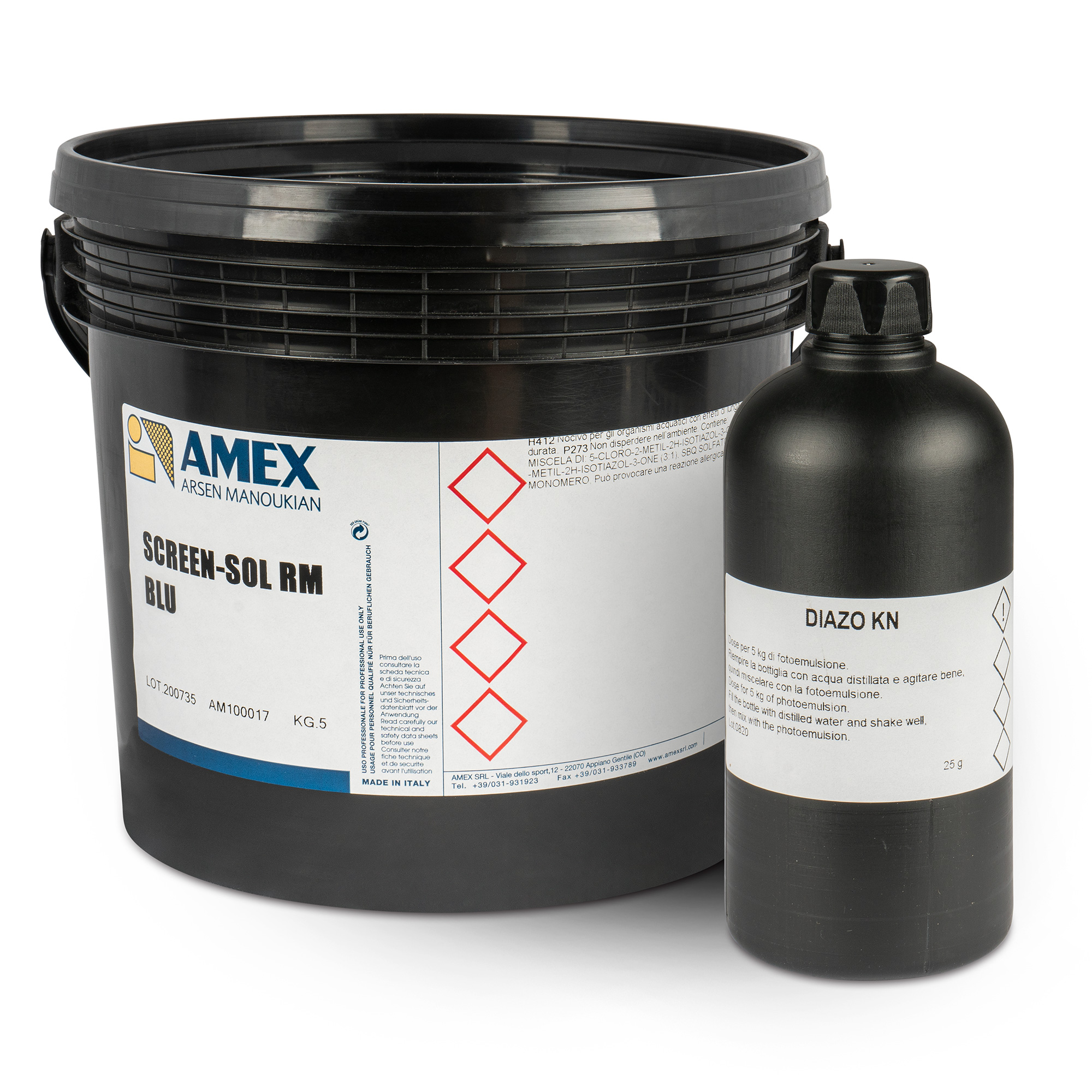 Amex-Kopierschicht Screen-Sol RM Blue, 5-kg-Eimer + Diazo