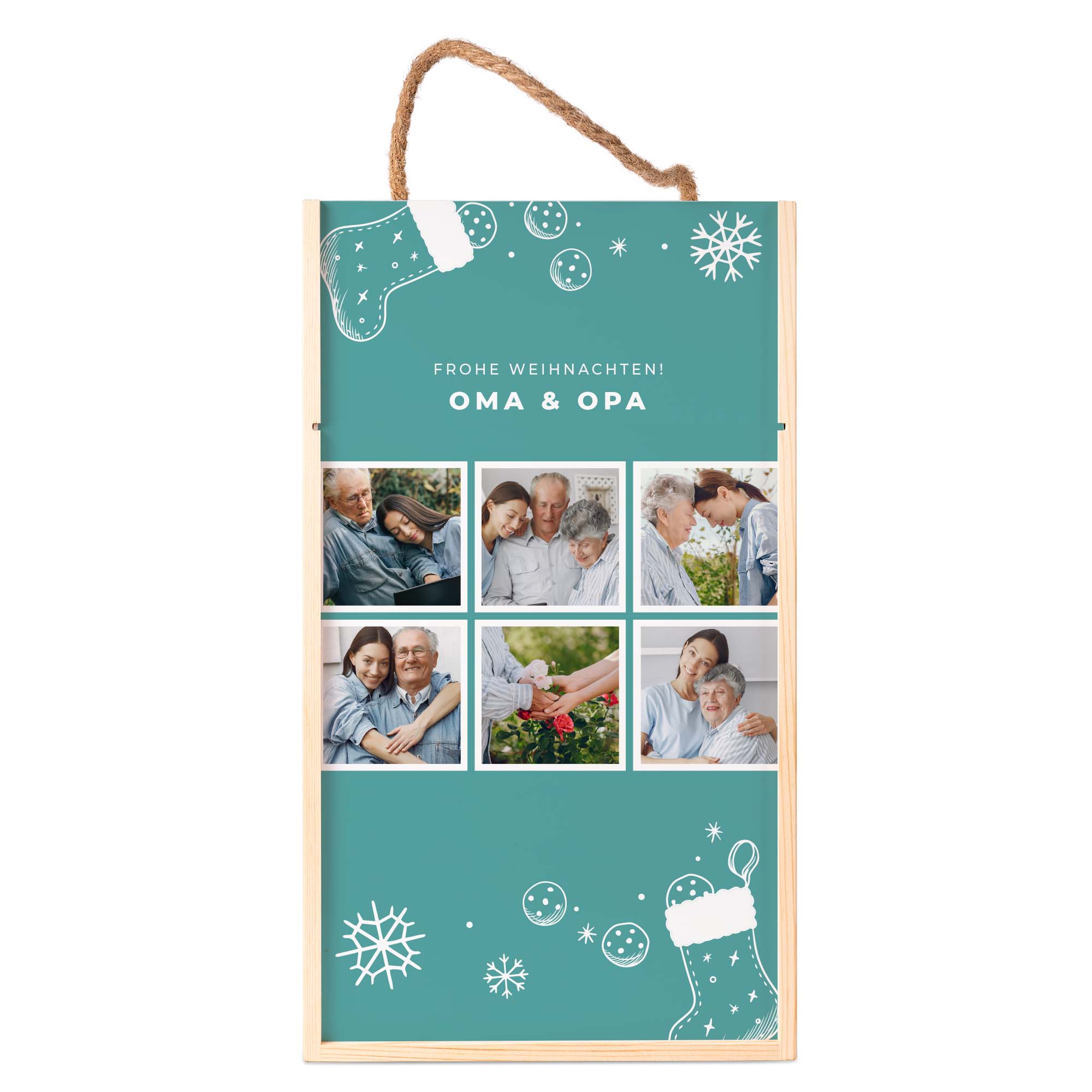 Coffret à vin en bois de pin, en couleur naturelle, pour deux bouteilles, avec couvercle coulissant blanc