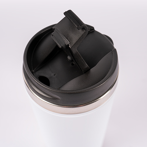 Conical stainless steel cup, 420 ml, polymer sheathed, various versions Conical stainless steel cup, 420 ml, polymer sheathed, various versions