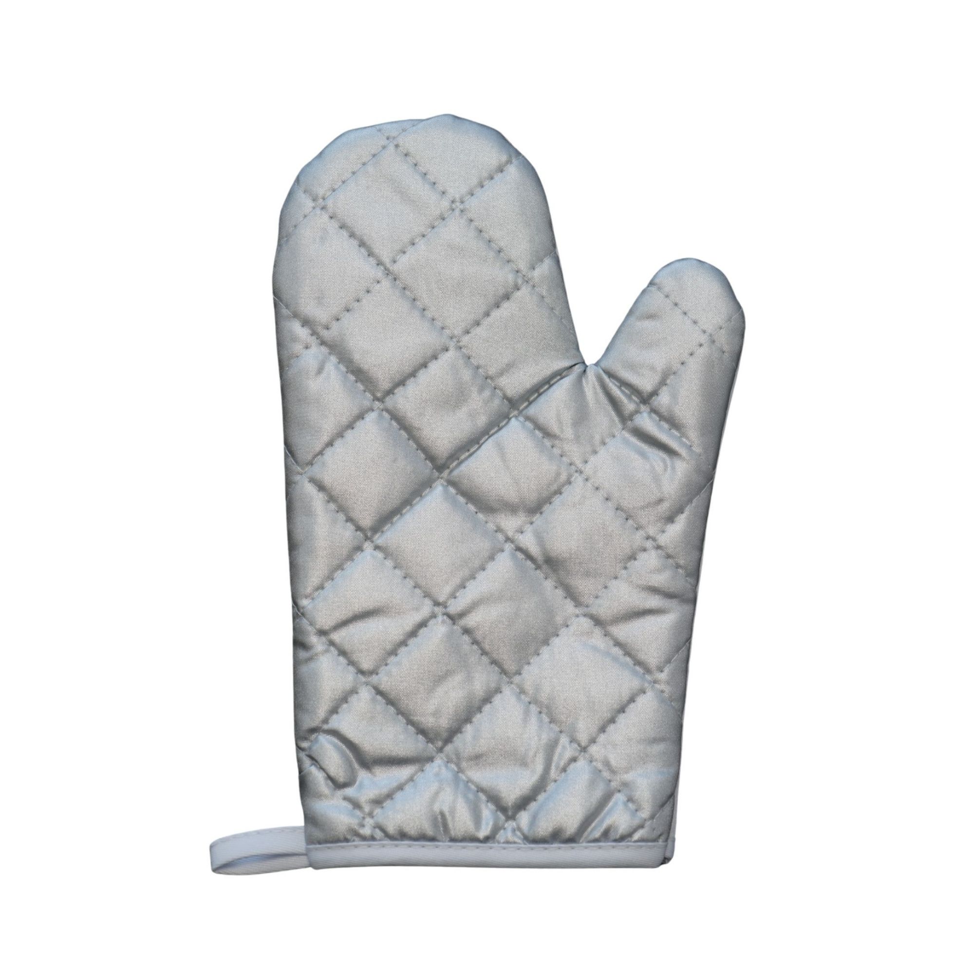 BBQ Glove White/Silver, Quilted,  Size 17 x 27 cm, 10 pcs/pack, 200 pcs/carton