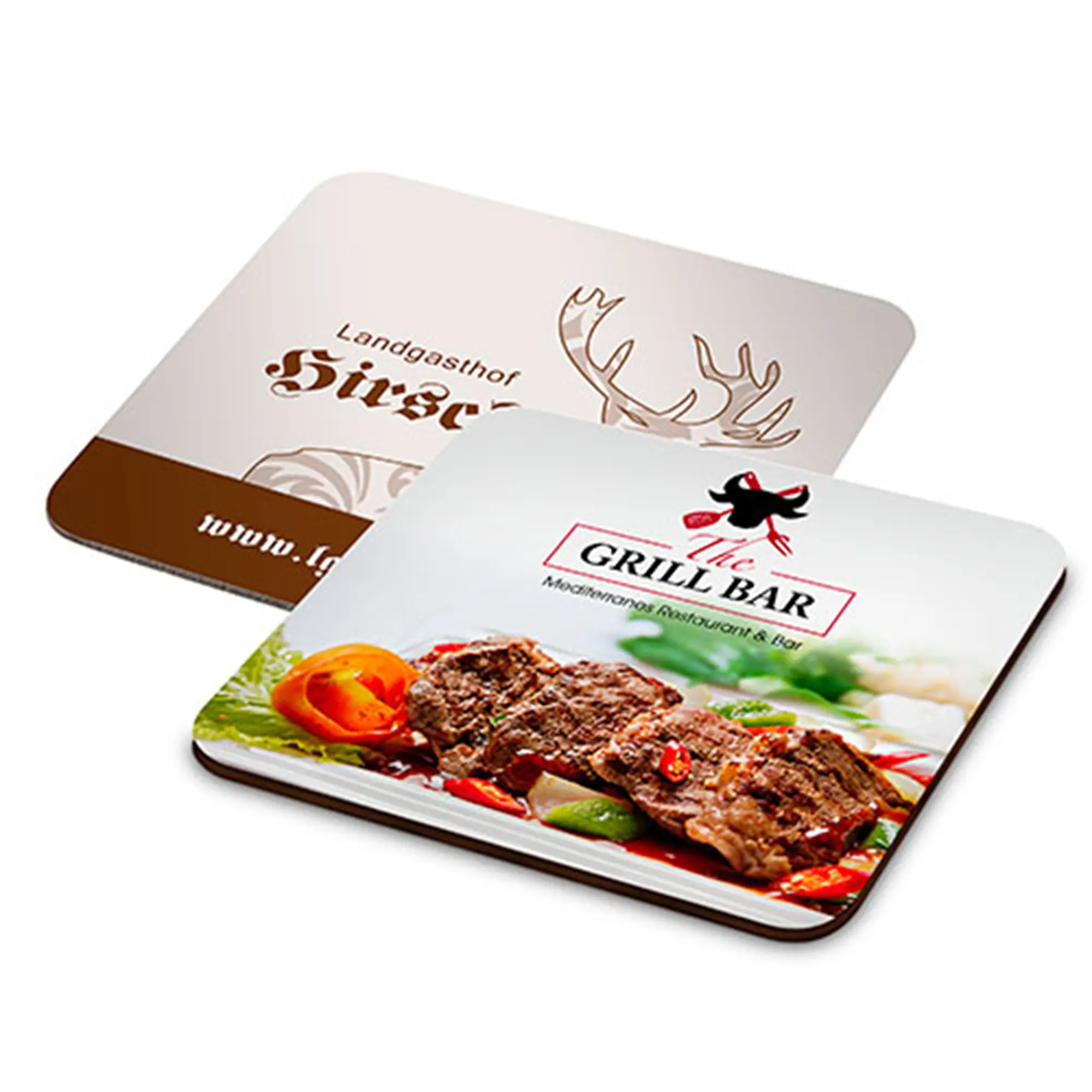 Sublistar® MDF coaster, 90 x 90 x 3 mm, colour glossy white, 60 pcs,/pack, 240 pcs,/carton