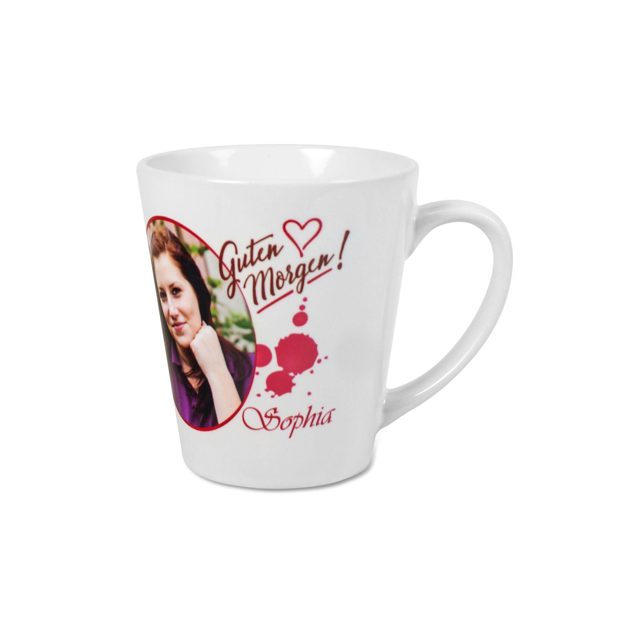 Tapered ceramic mug LATTE 7oz, dishwasher suitable, 12 pcs./lay, 36 pcs./carton