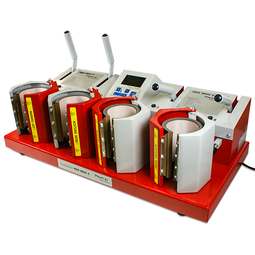 Presse à tasses RED MUG 4, 4 éléments thermiques y compris pour mugs Ø 80 mm