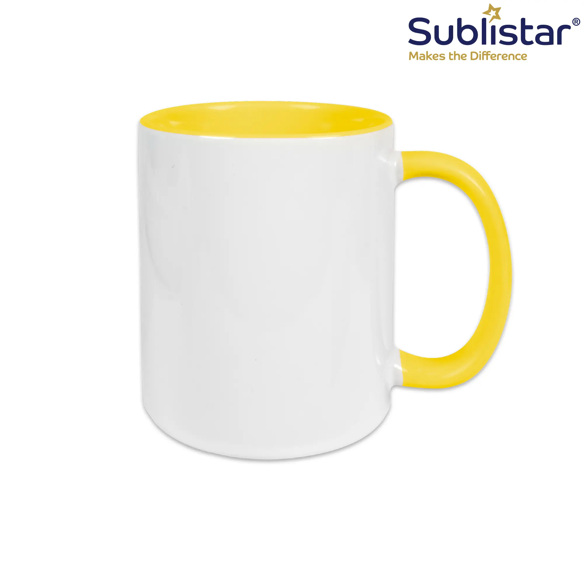 Keramiktasse TWO TONES & HANDLE 11oz, Sublistar®-Coating, div. Farben
