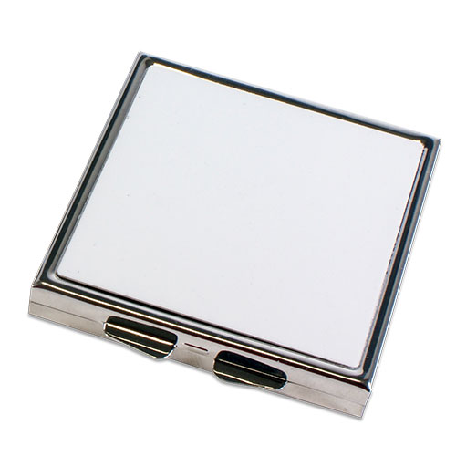 Miroir pour sac à main avec empiècement en aluminium, diverses tailles
